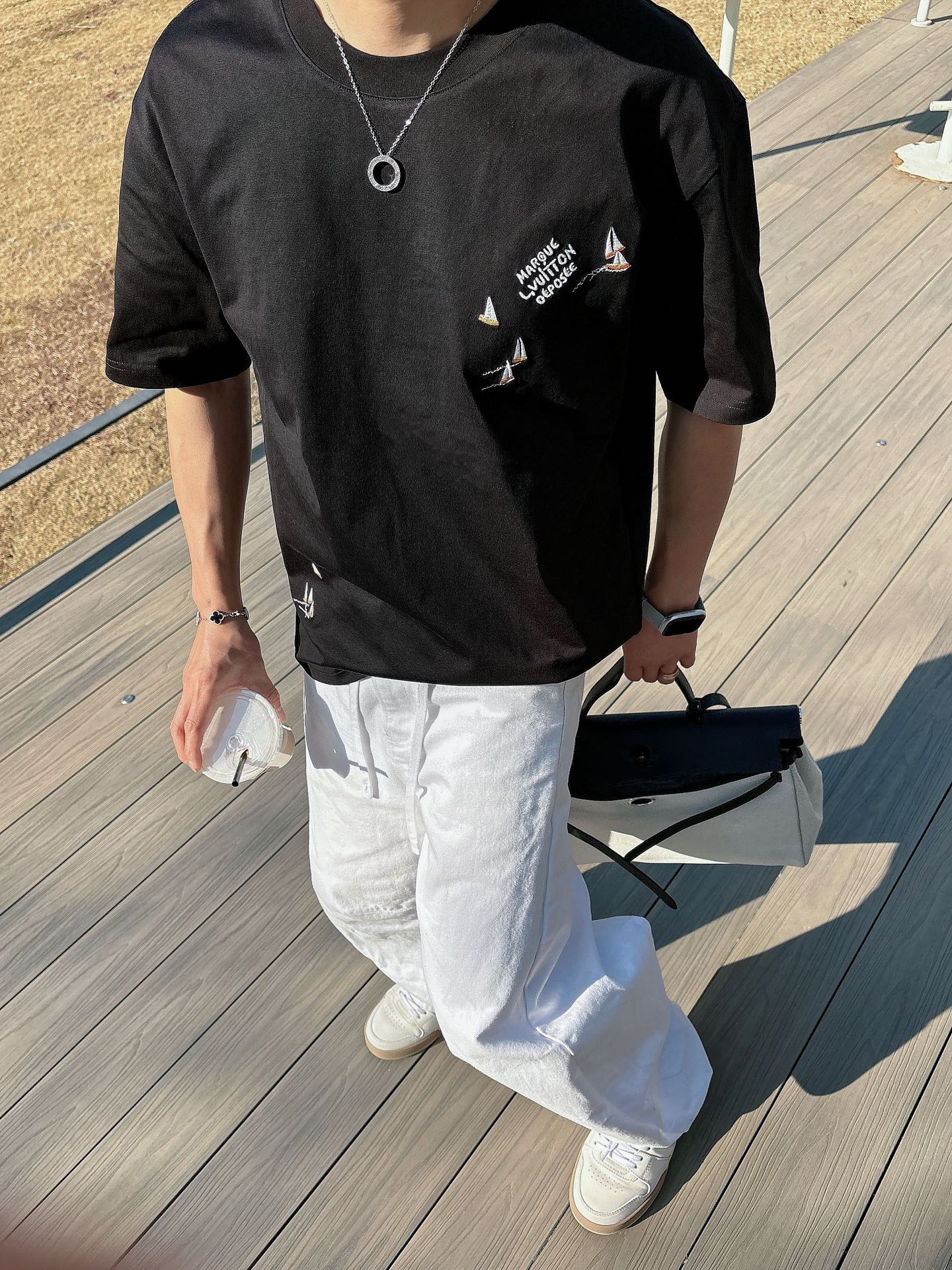 Louis Vuitton Basic Clothing Cotton Black M-l-xl