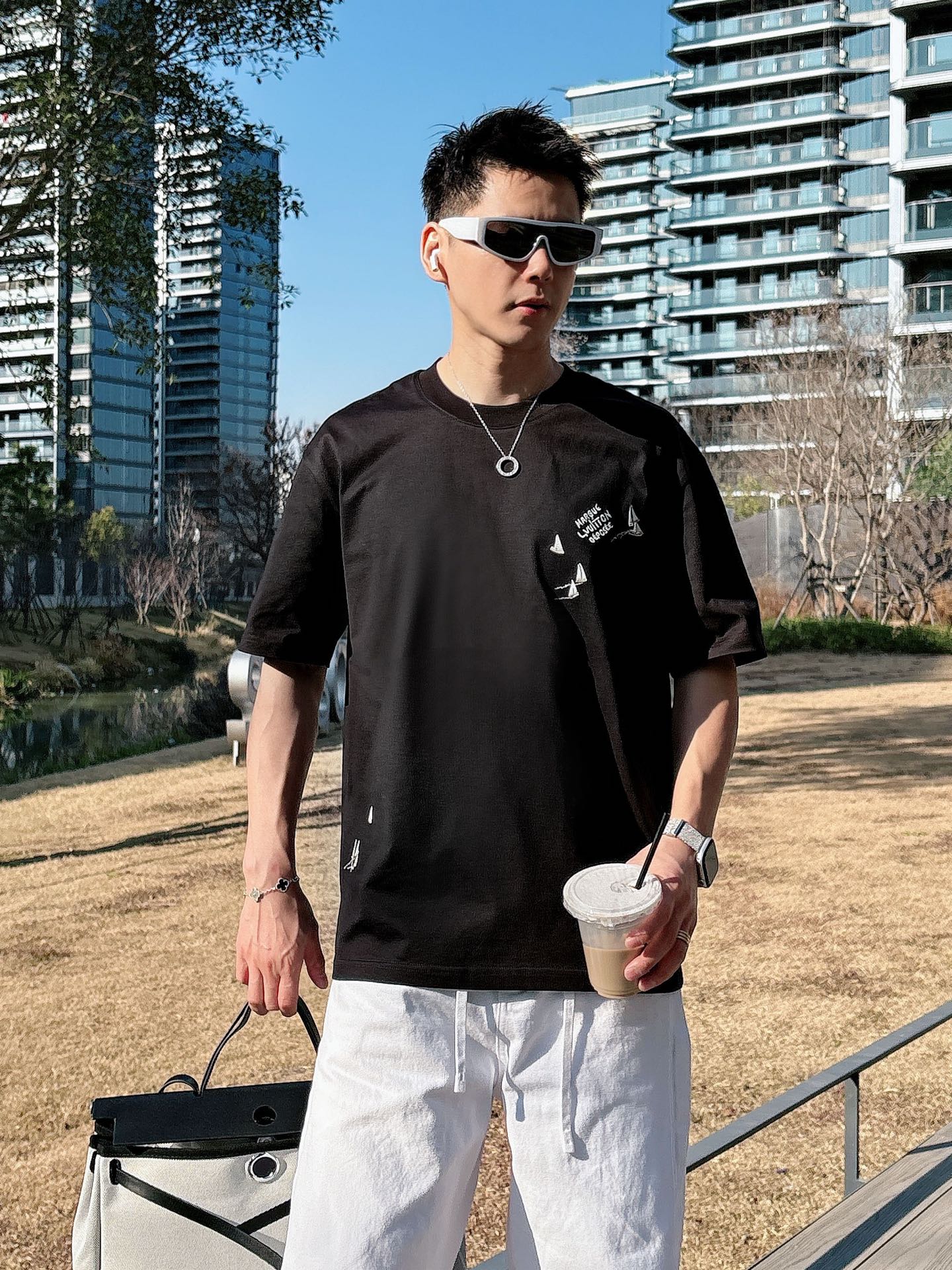 Louis Vuitton Basic Clothing Cotton Black M-l-xl