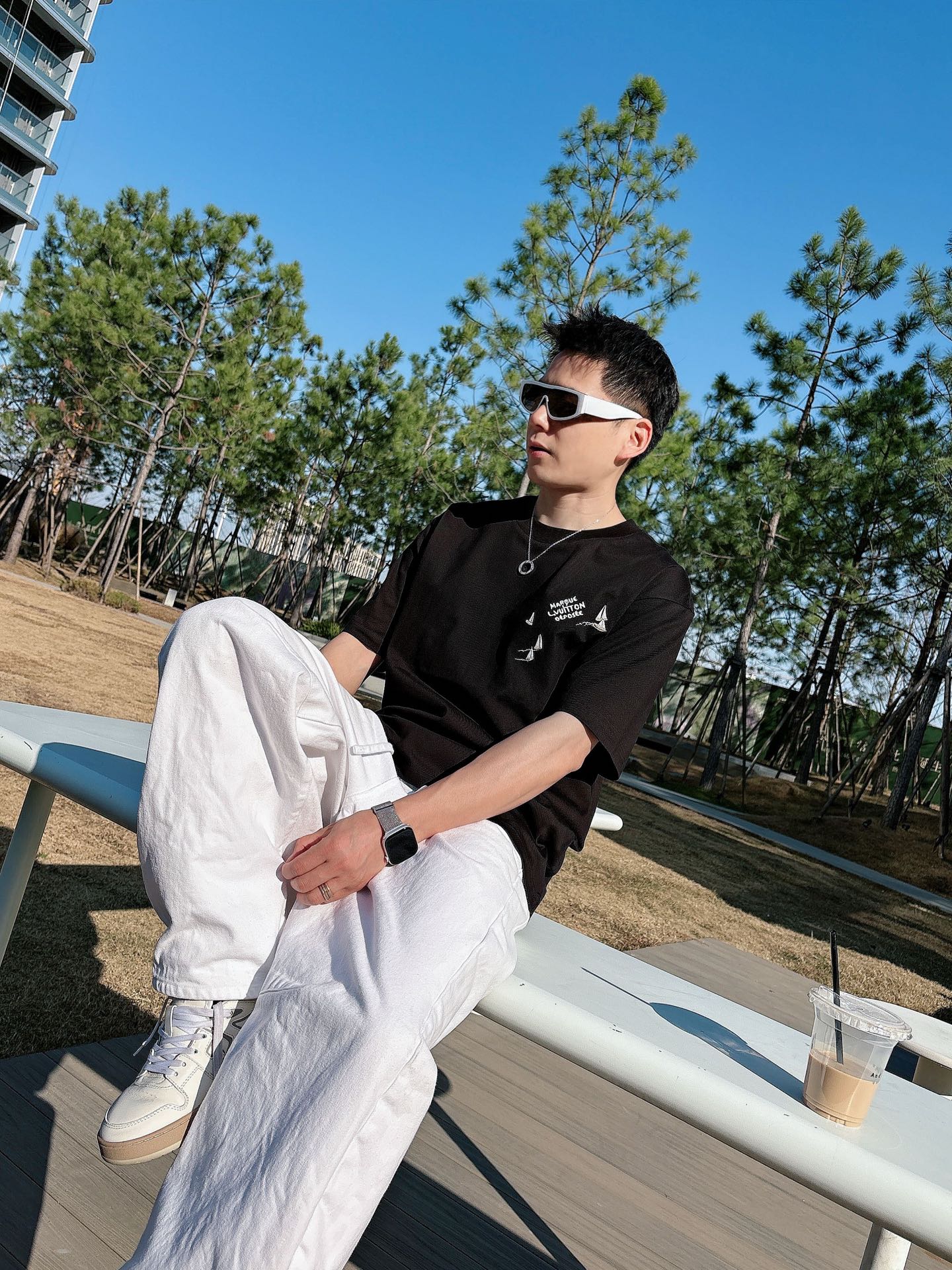 Louis Vuitton Basic Clothing Cotton Black M-l-xl