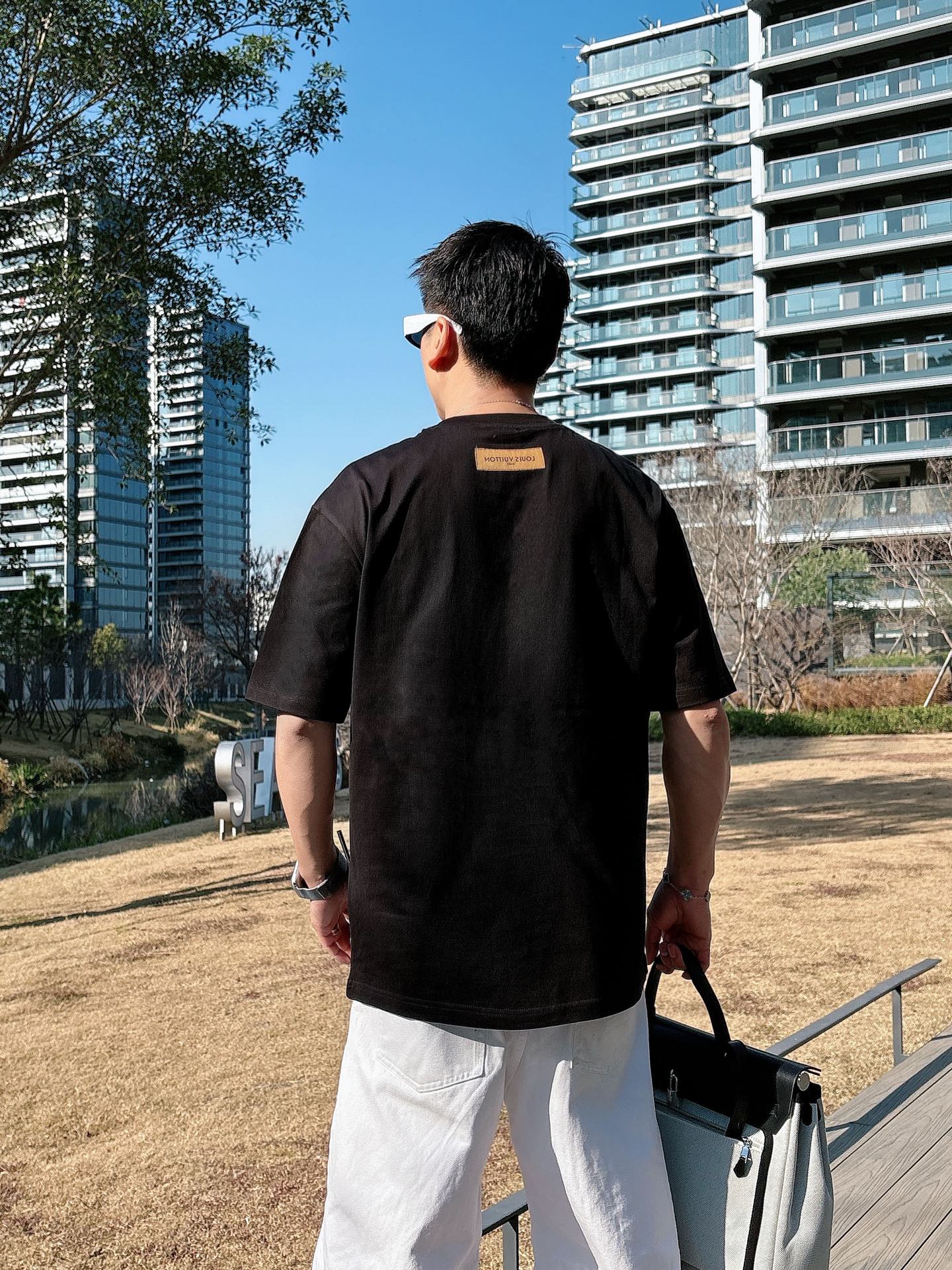 Louis Vuitton Basic Clothing Cotton Black M-l-xl