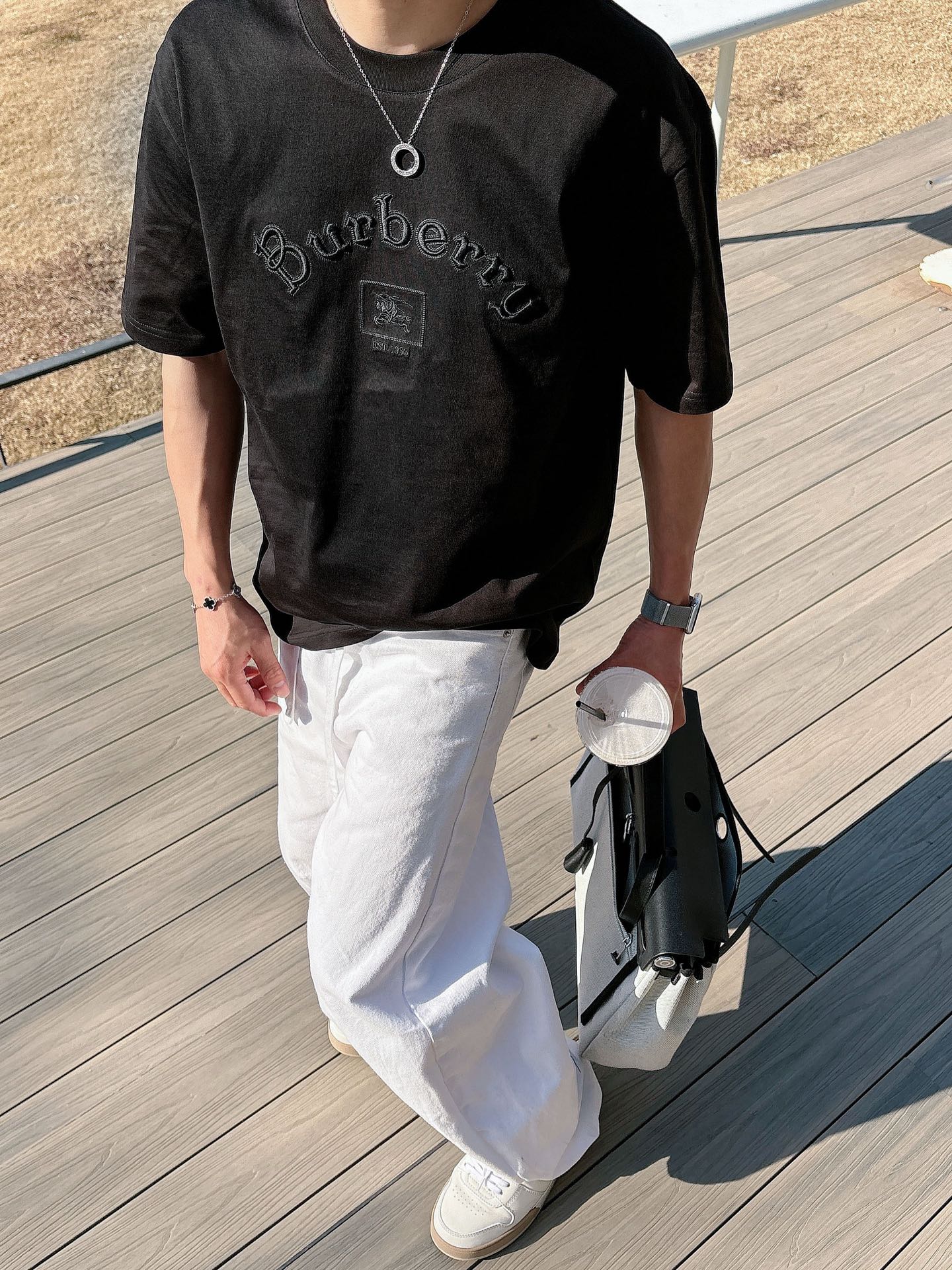 Burberry Basic Clothing Cotton Black M-l-xl