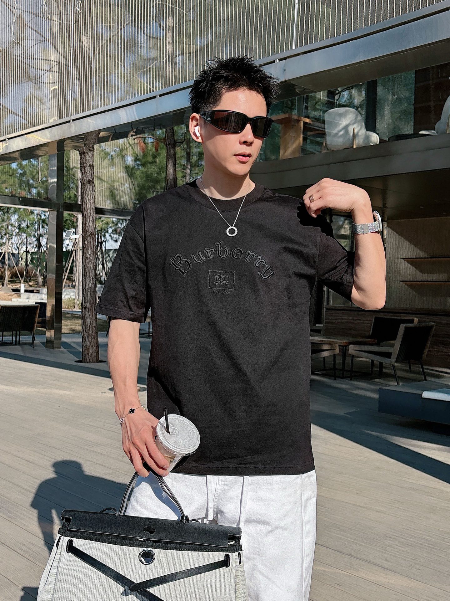 Burberry Basic Clothing Cotton Black M-l-xl