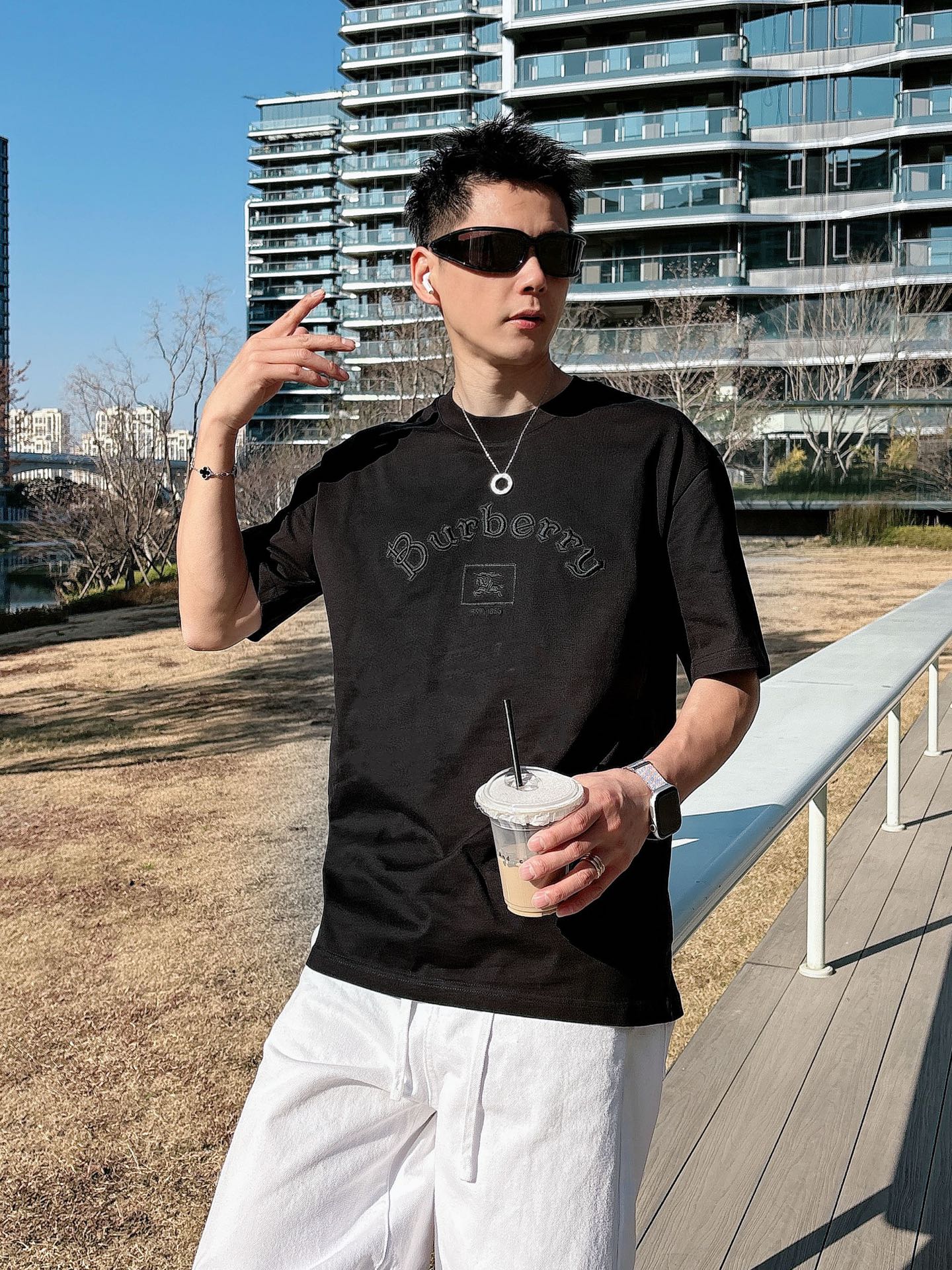 Burberry Basic Clothing Cotton Black M-l-xl
