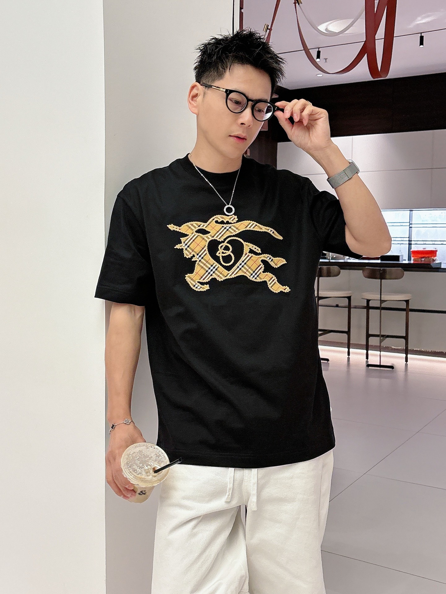 Burberry Basic Clothing Cotton Black M-l-xl