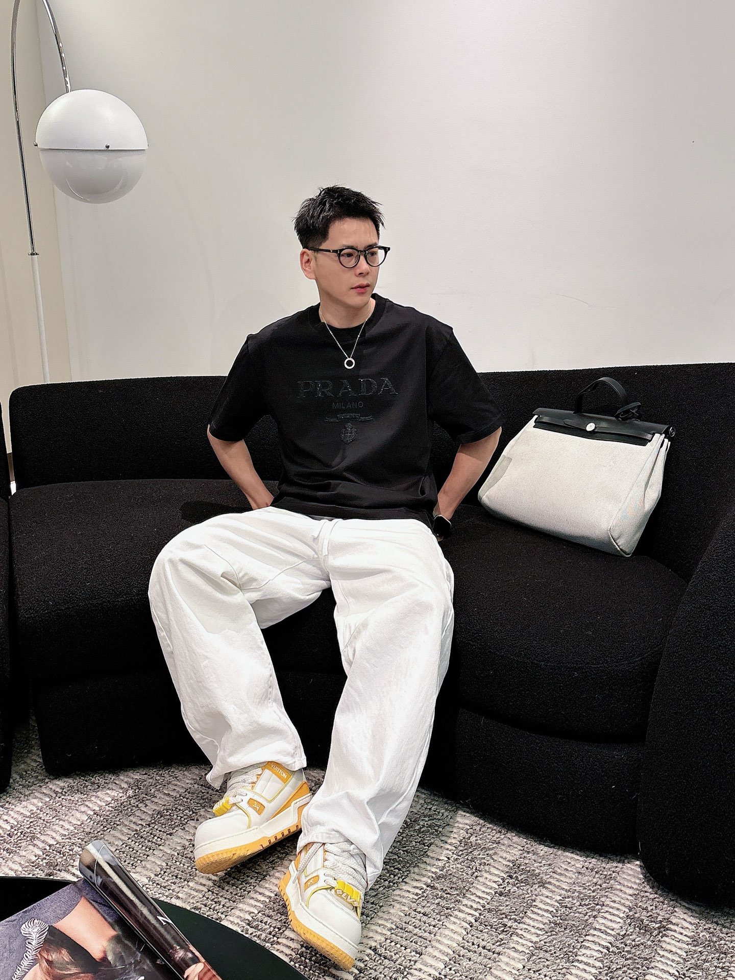 Prada Basic Clothing Cotton Black M-l-xl