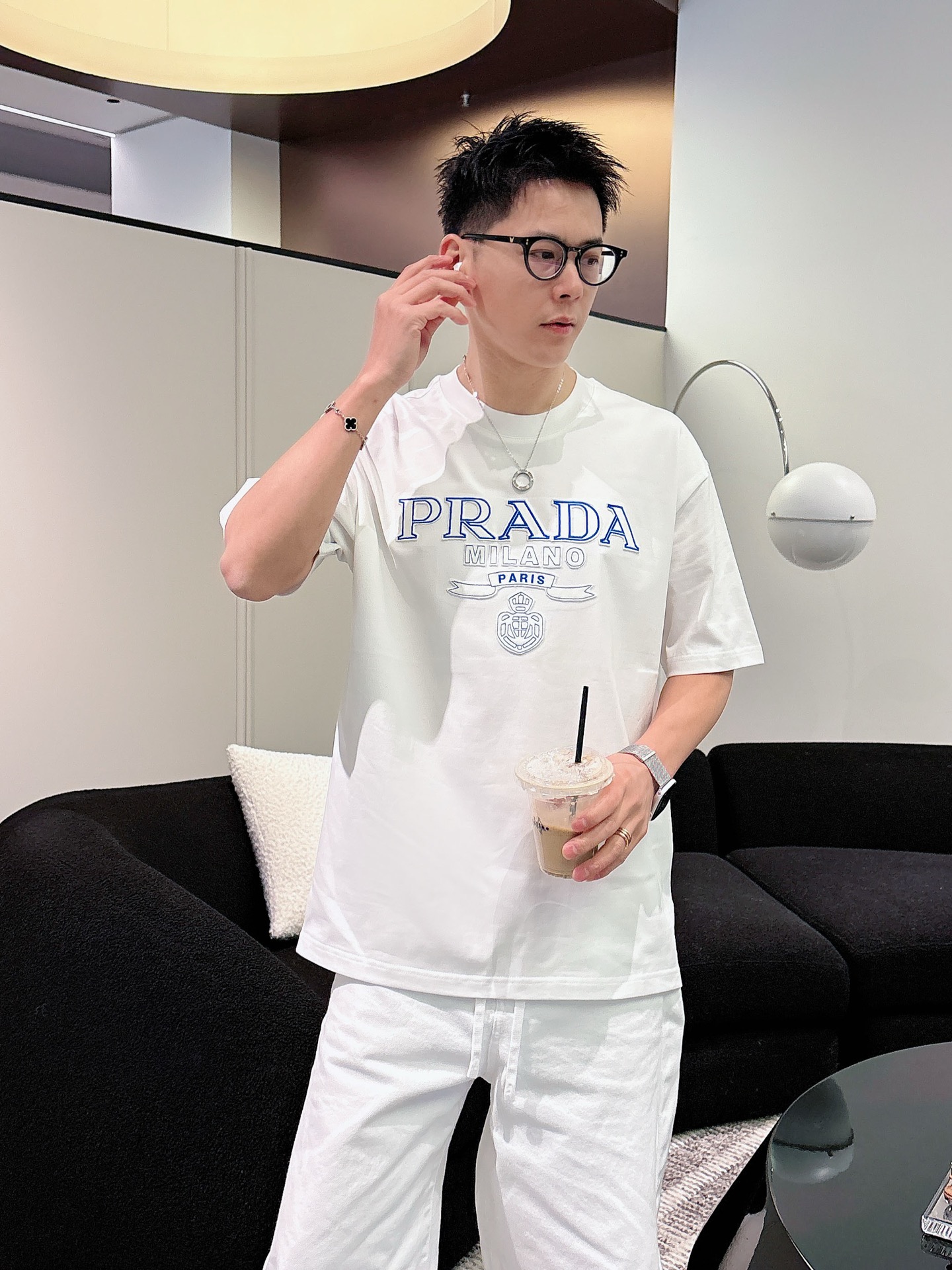 Prada Basic Clothing Cotton Black M-l-xl
