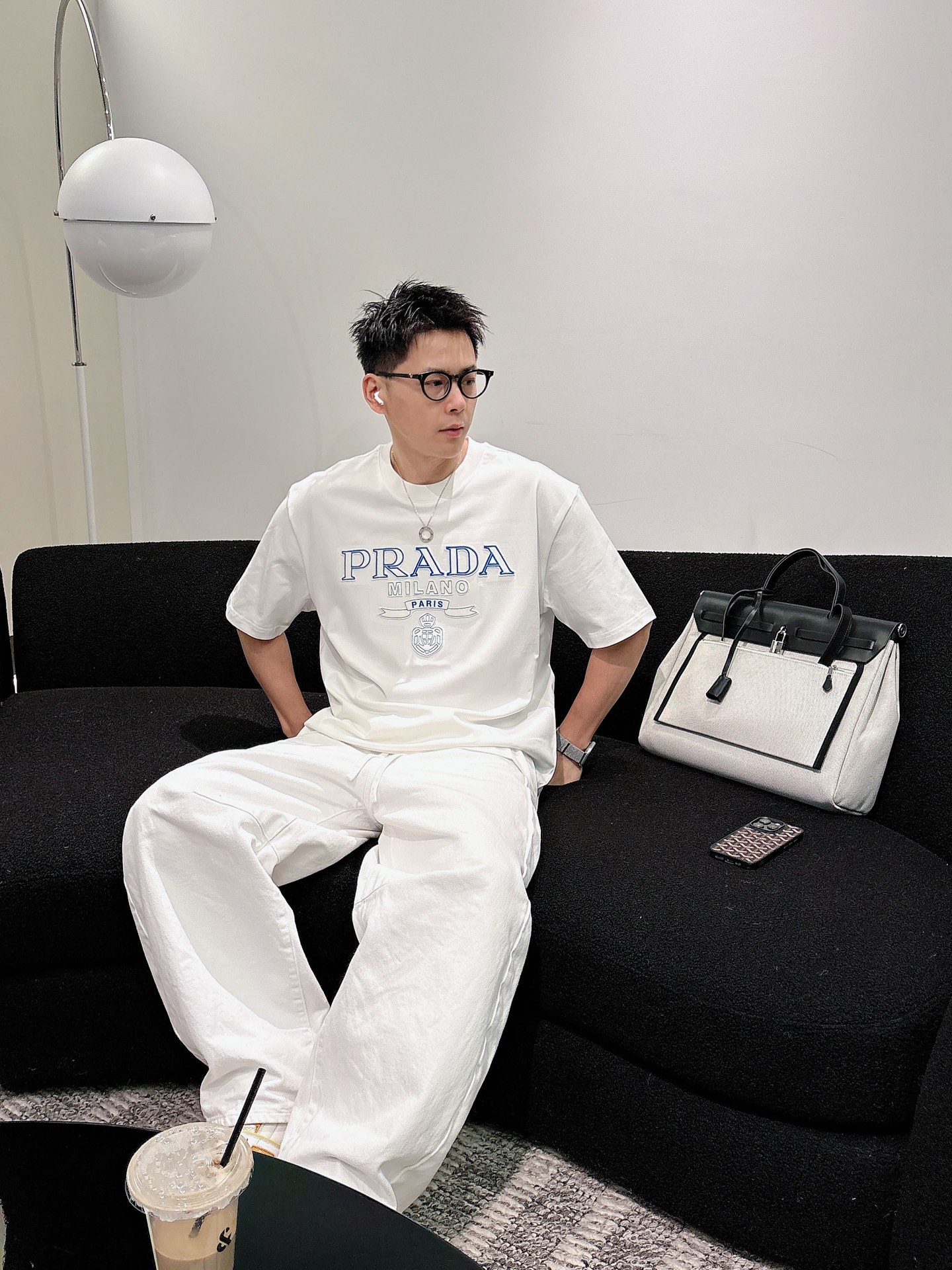 Prada Basic Clothing Cotton Black M-l-xl