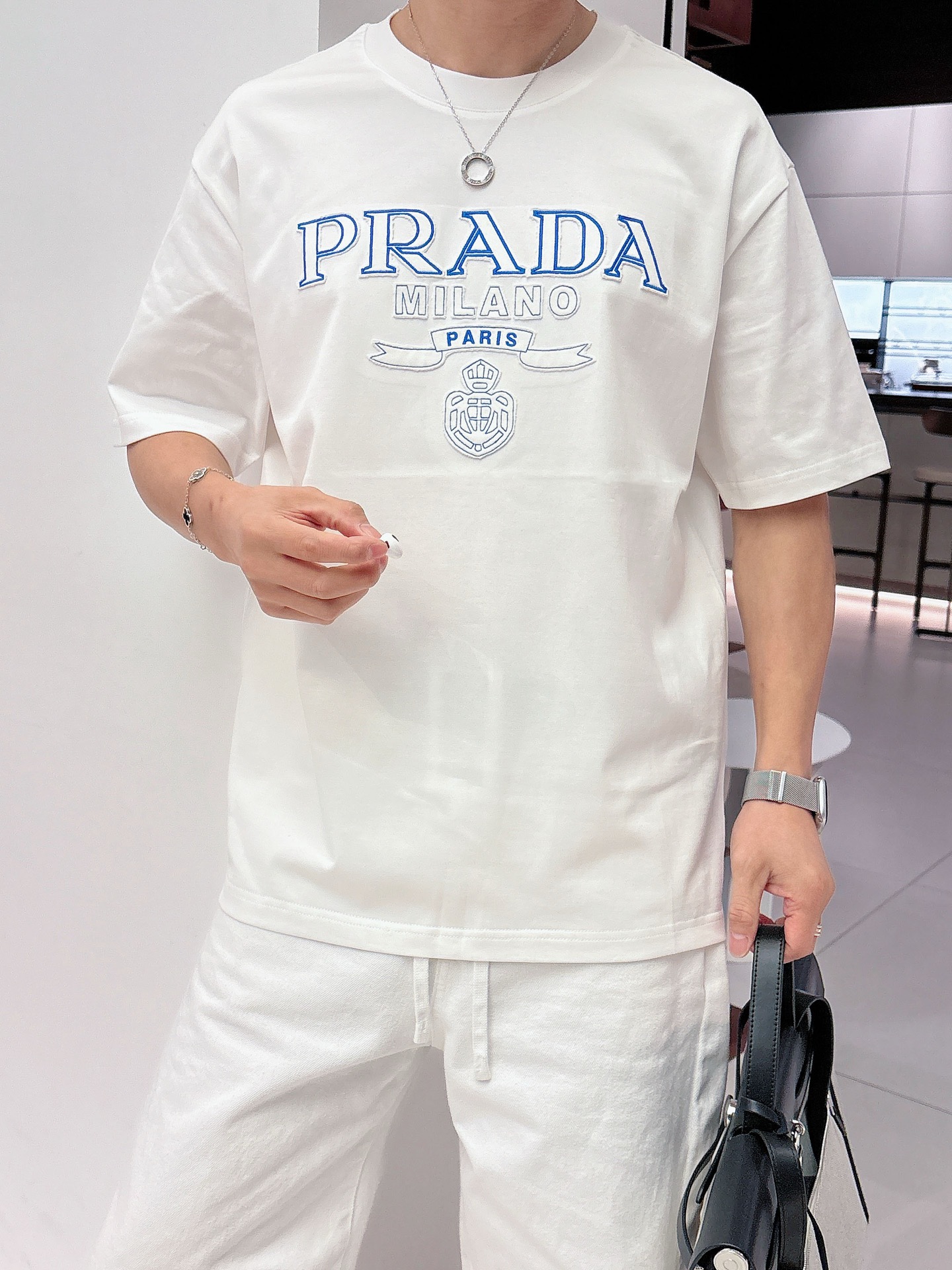 Prada Basic Clothing Cotton Black M-l-xl
