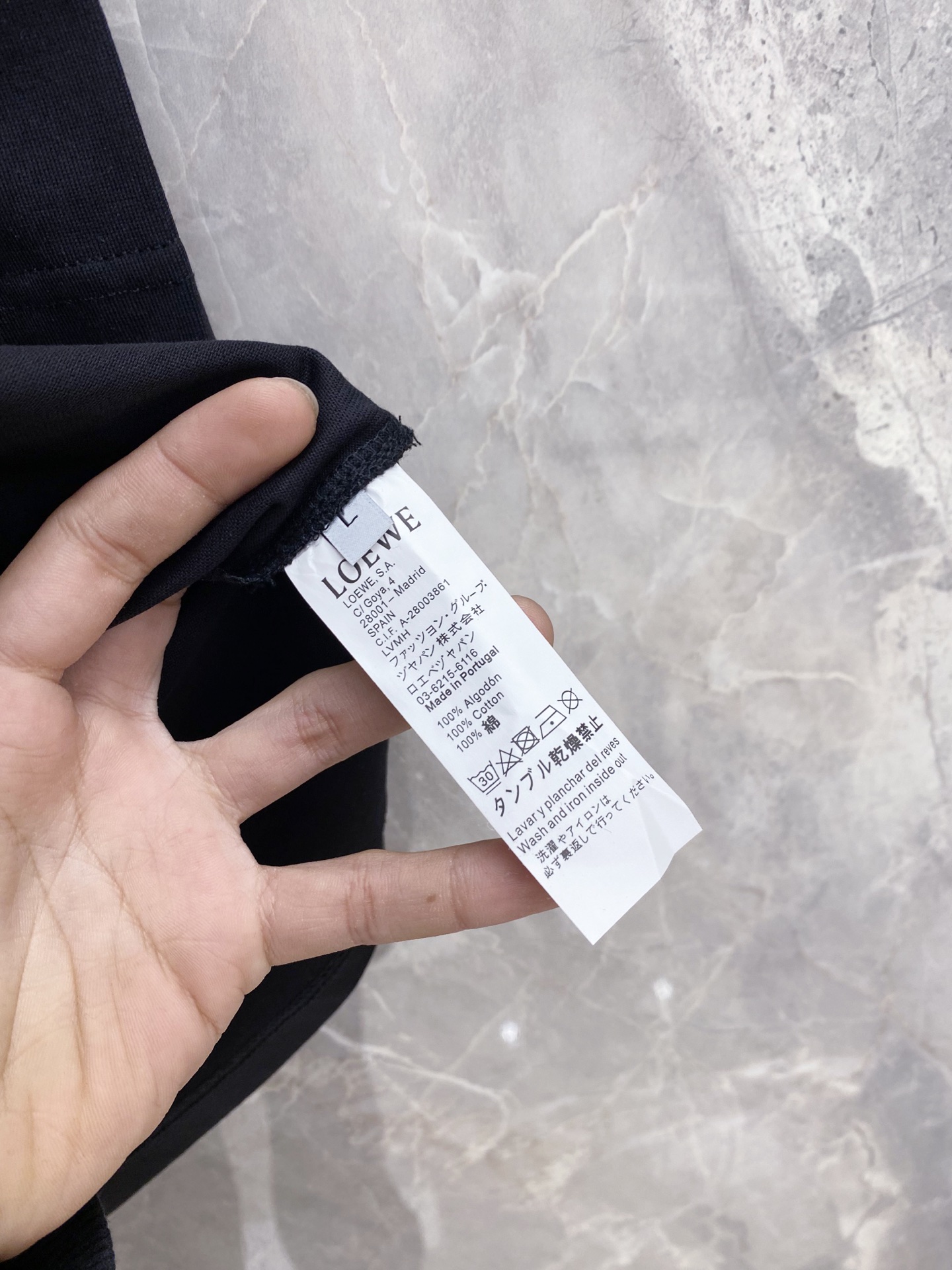 Loewe Basic Clothing Cotton Black M-l-xl