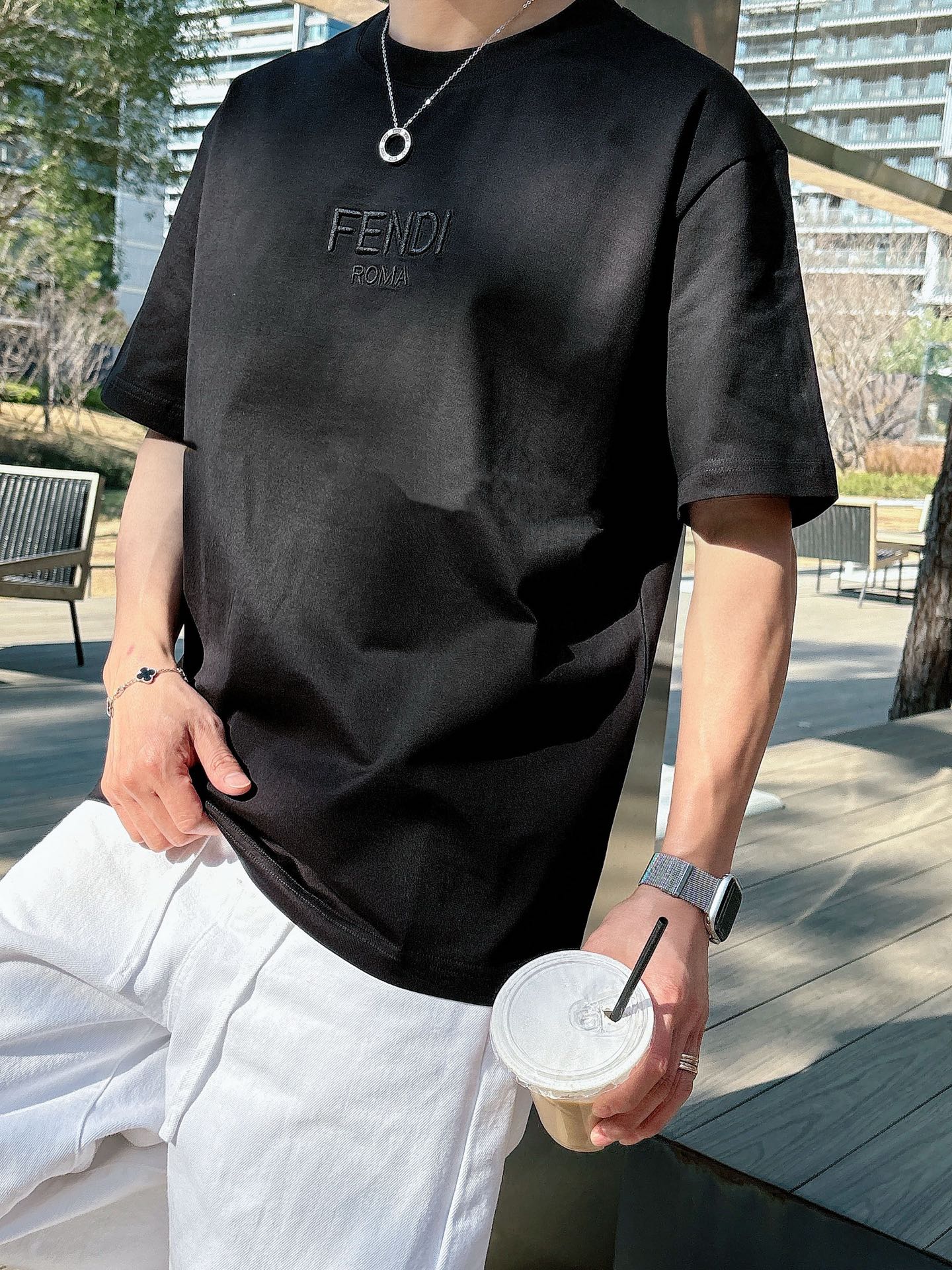 Fendi Basic Clothing Cotton Black M-l-xl
