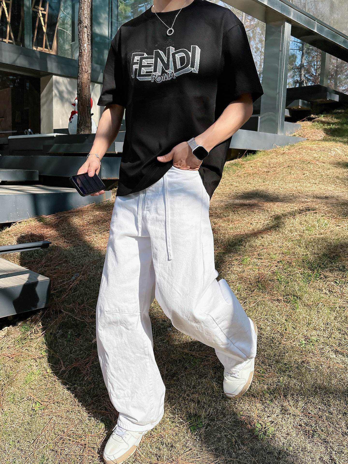Fendi Basic Clothing Cotton Black M-l-xl