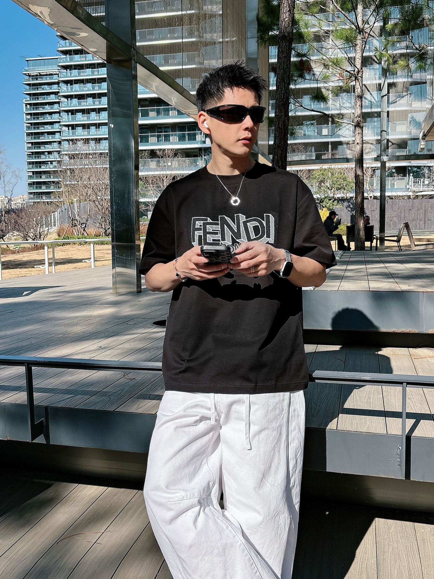 Fendi Basic Clothing Cotton Black M-l-xl