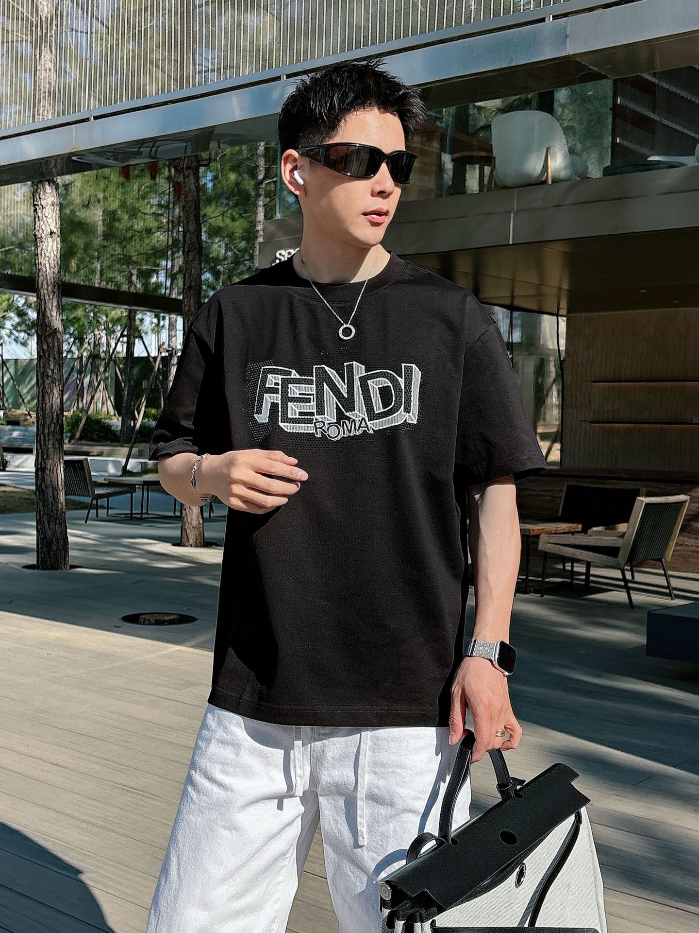 Fendi Basic Clothing Cotton Black M-l-xl