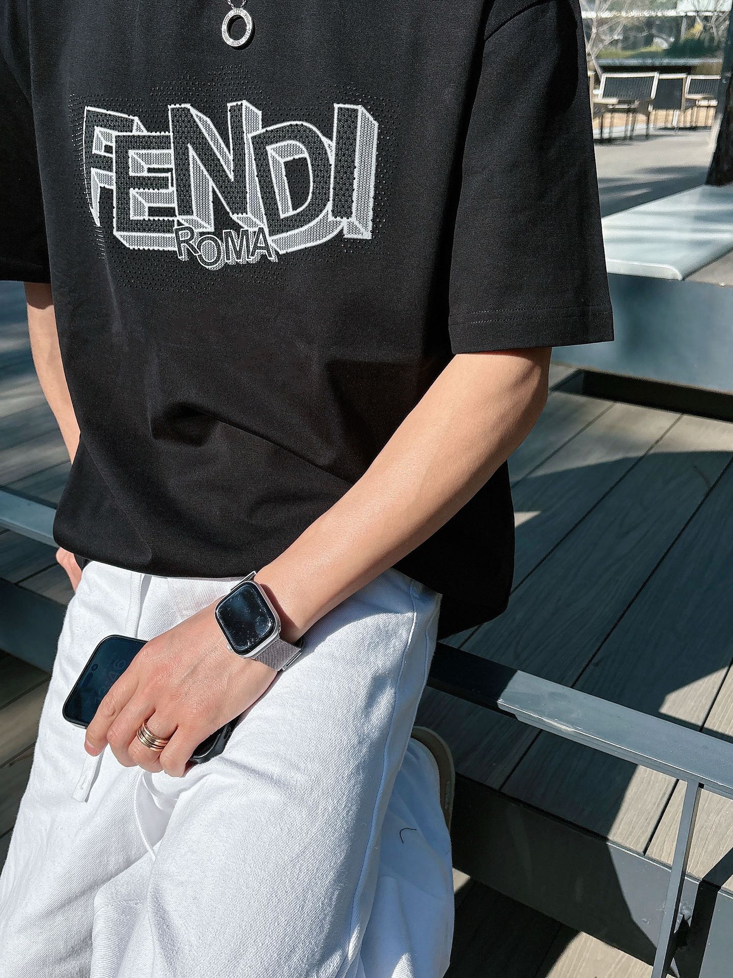 Fendi Basic Clothing Cotton Black M-l-xl