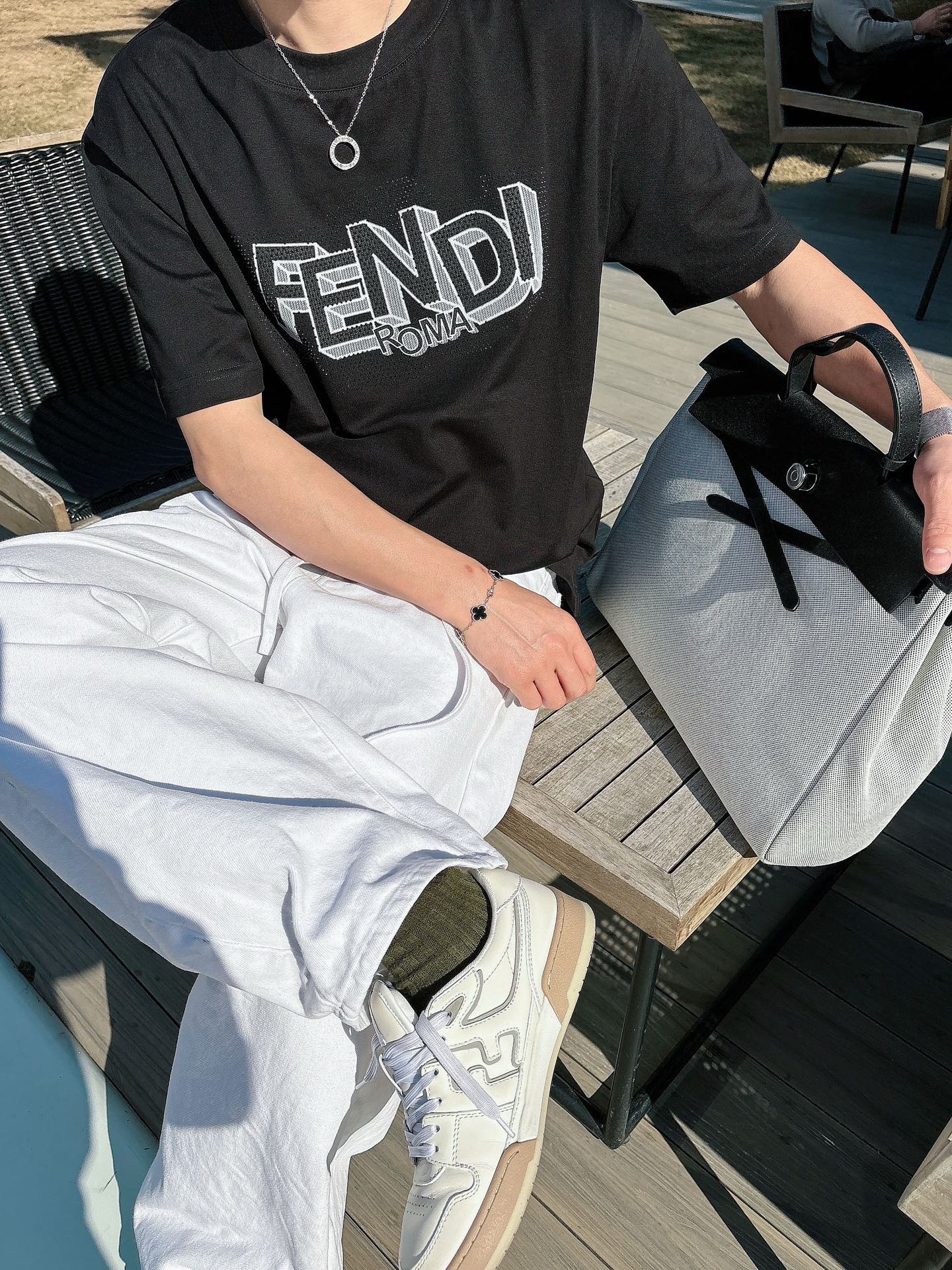 Fendi Basic Clothing Cotton Black M-l-xl