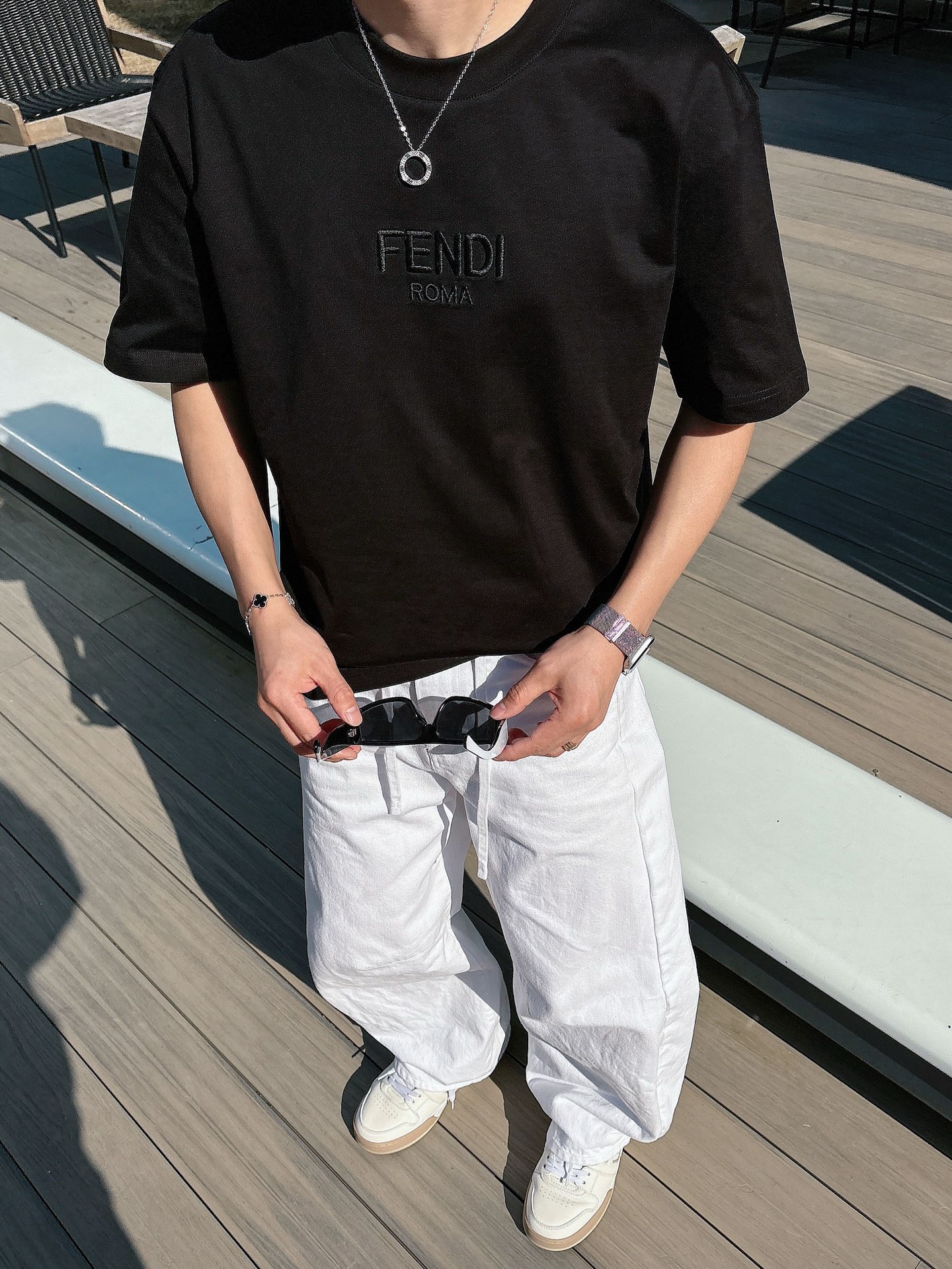 Fendi Basic Clothing Cotton Black M-l-xl