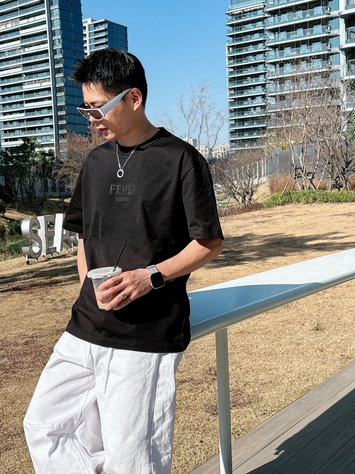 Fendi Basic Clothing Cotton Black M-l-xl