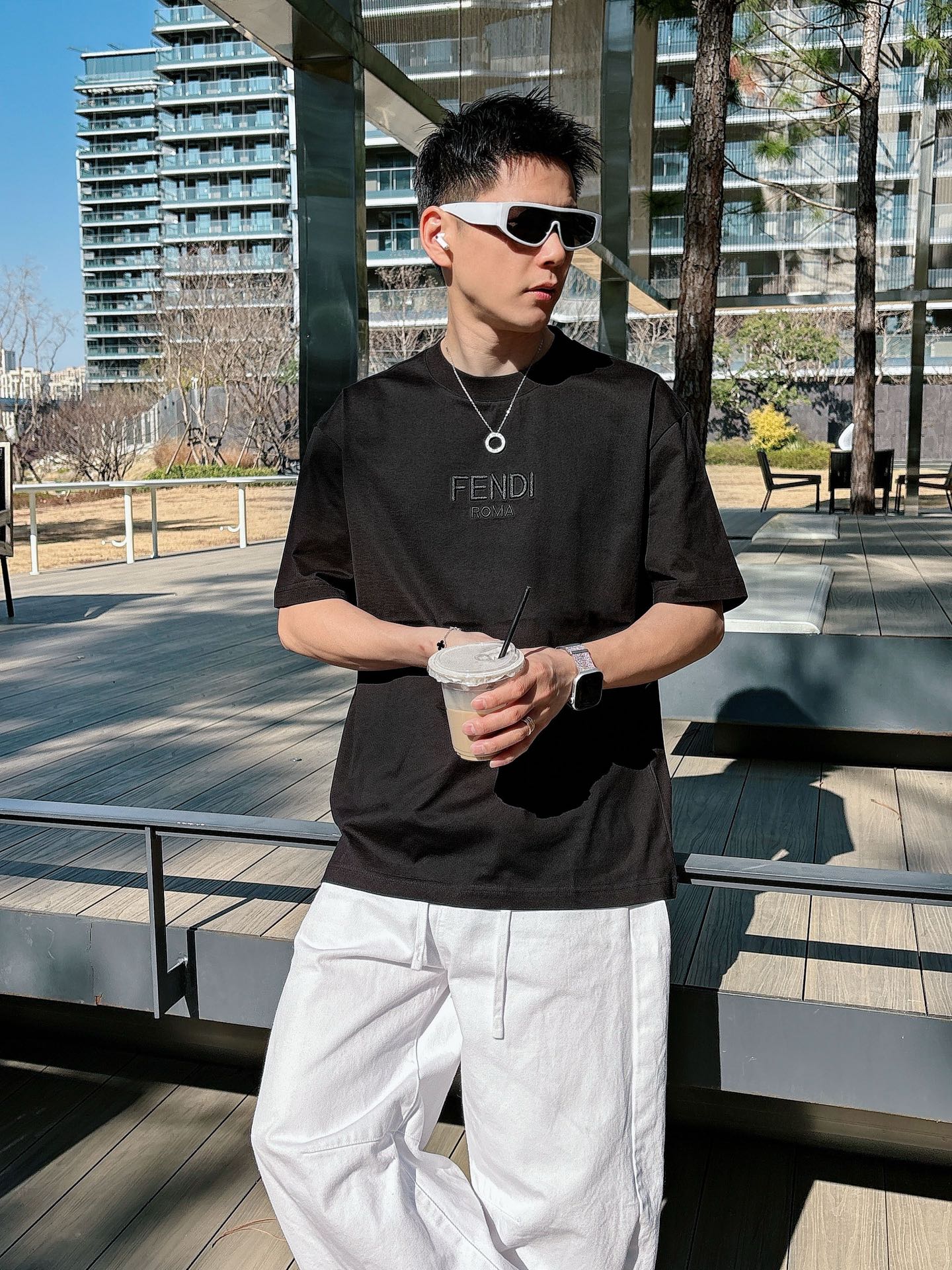 Fendi Basic Clothing Cotton Black M-l-xl