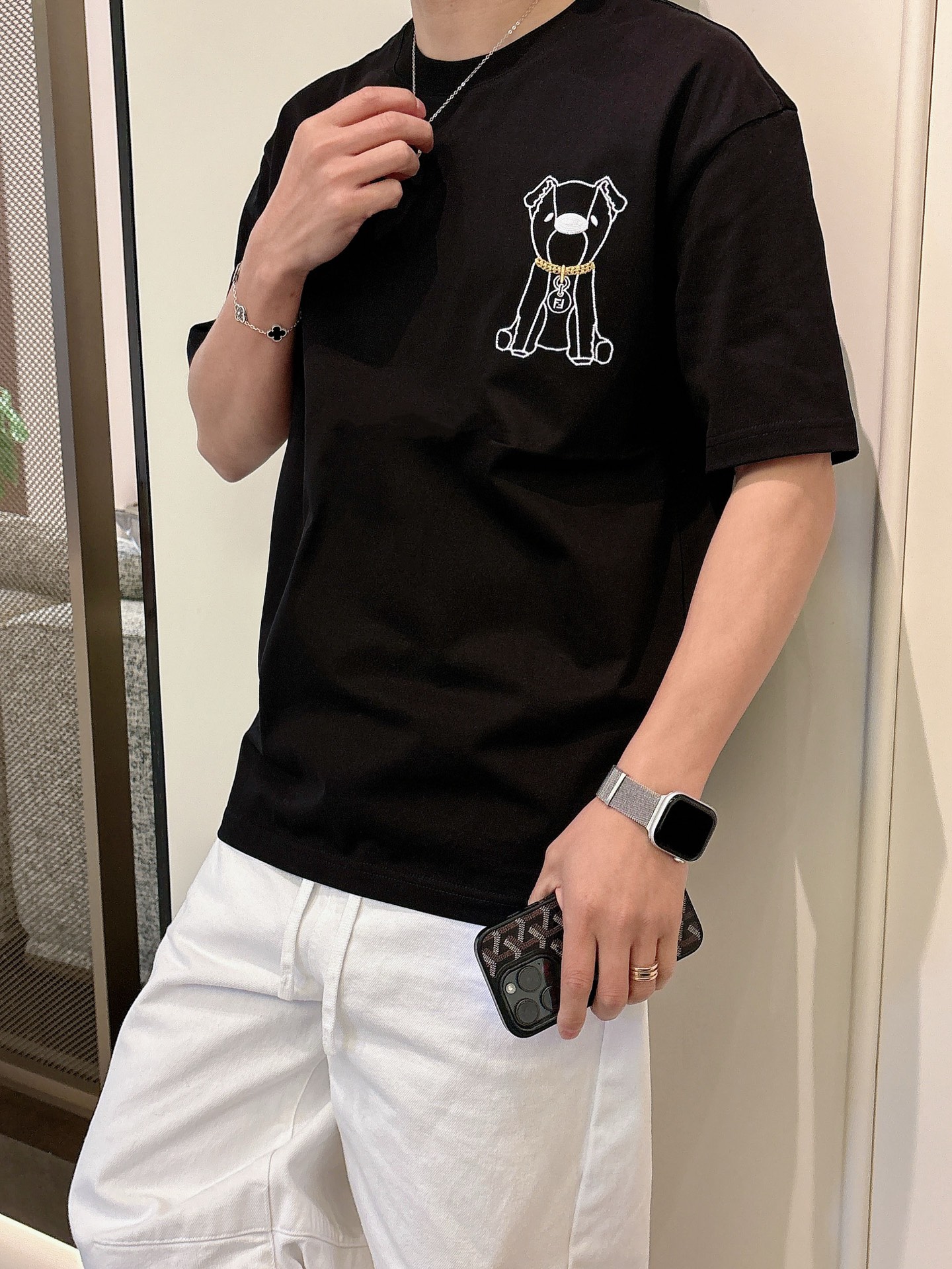 Fendi Basic Clothing Cotton Black M-l-xl
