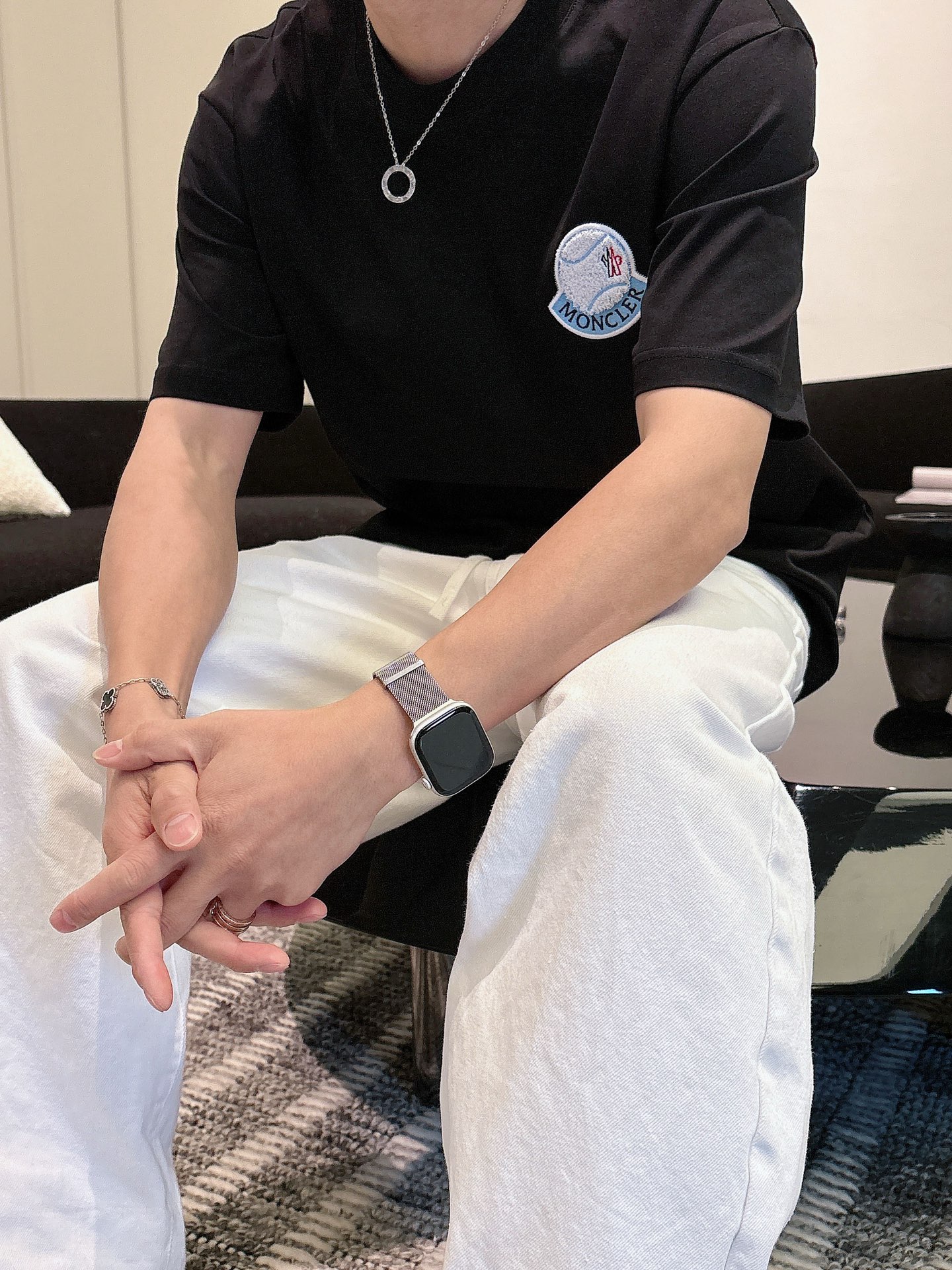 Moncler Basic Clothing Cotton Black M-l-xl