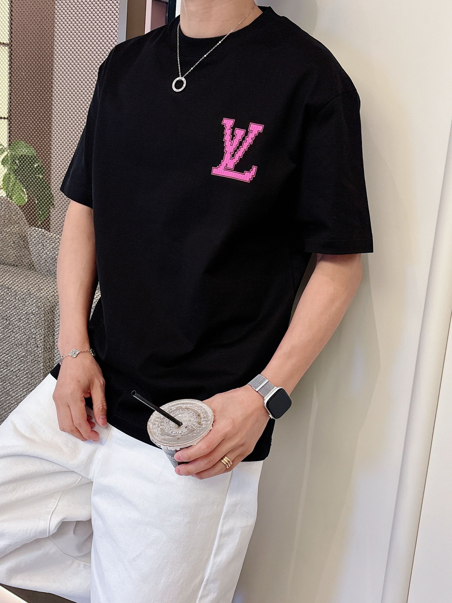 Louis Vuitton Basic Clothing Cotton Black M-l-xl