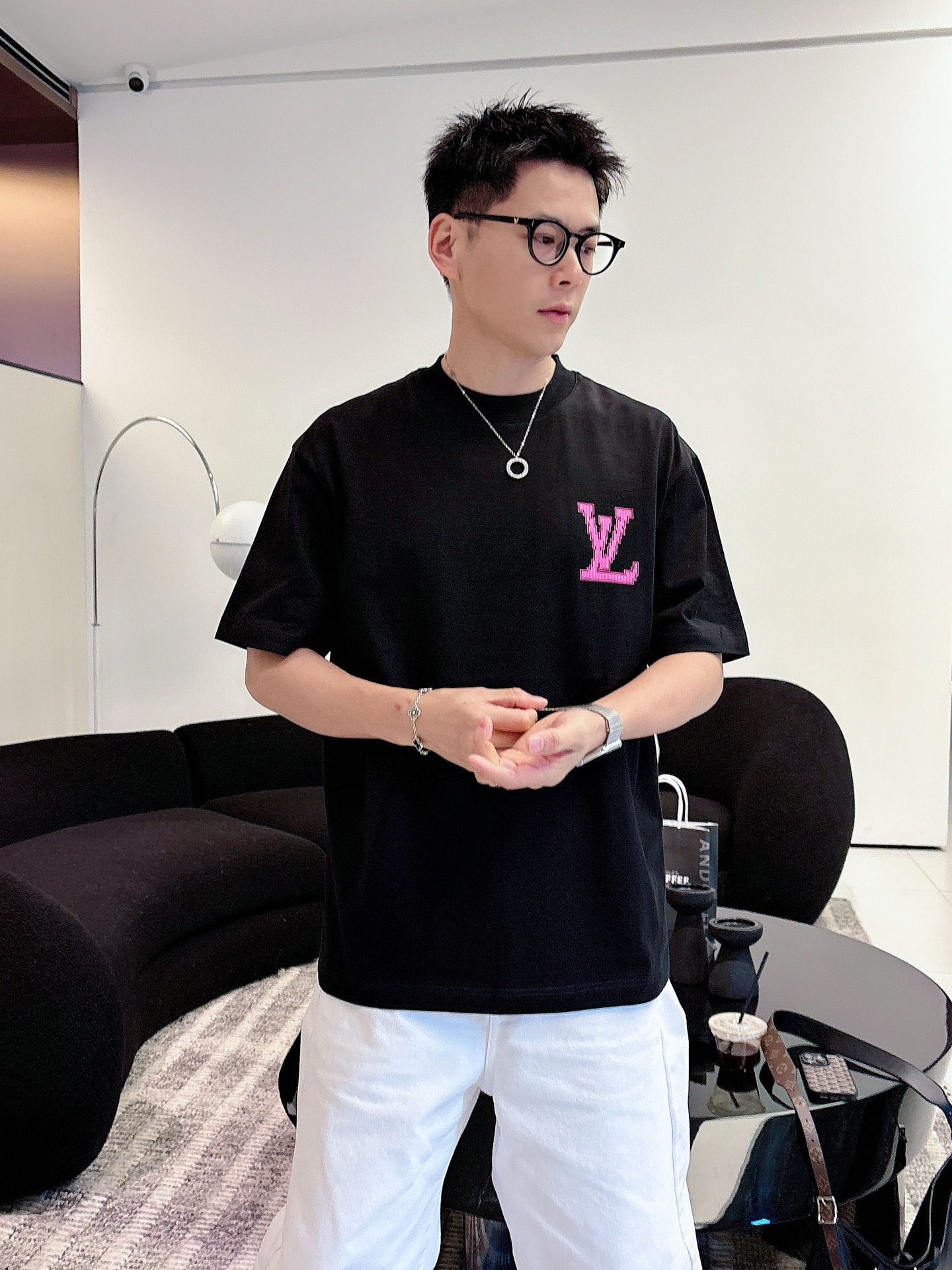 Louis Vuitton Basic Clothing Cotton Black M-l-xl