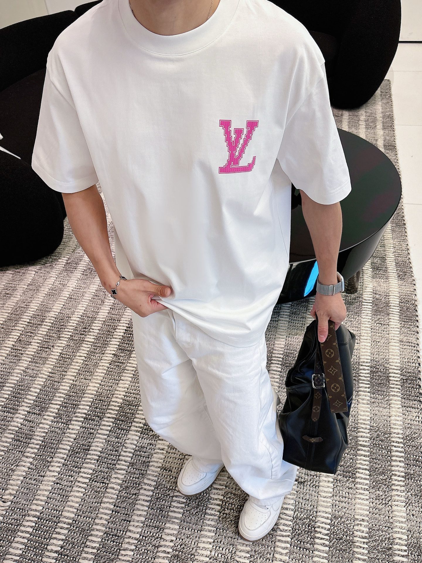 Louis Vuitton Basic Clothing Cotton Black M-l-xl
