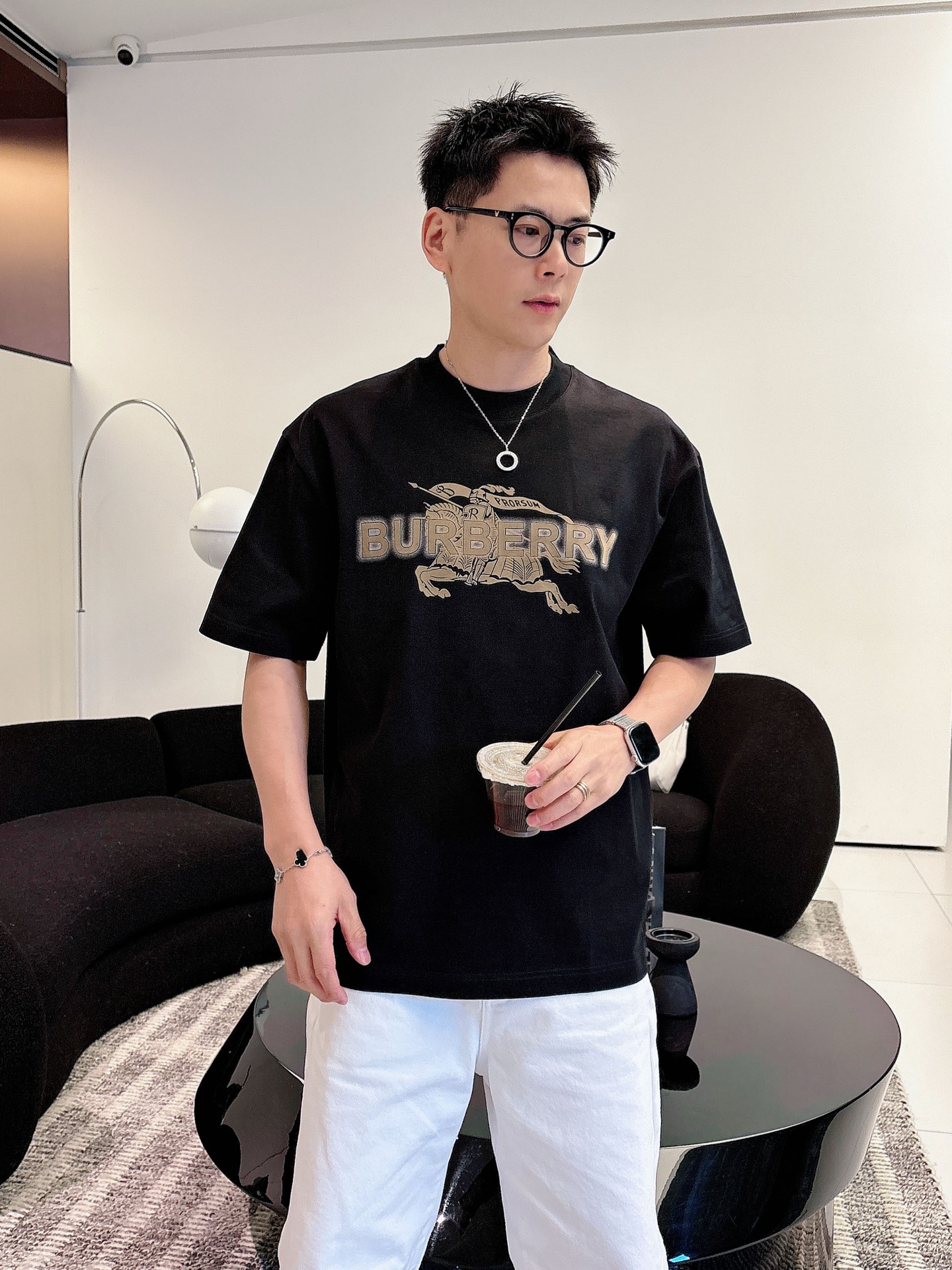 Burberry Basic Clothing Cotton Black M-l-xl