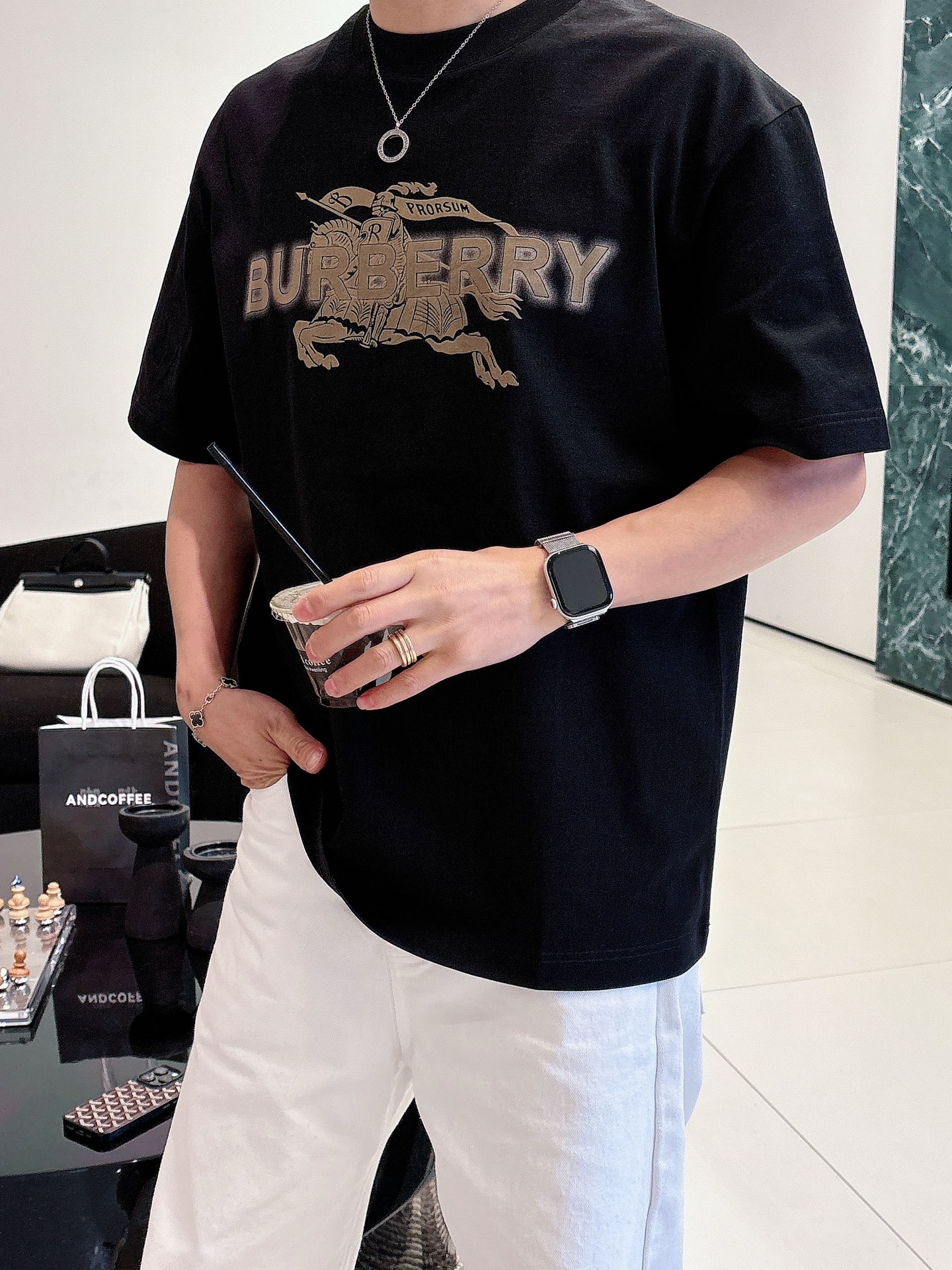 Burberry Basic Clothing Cotton Black M-l-xl
