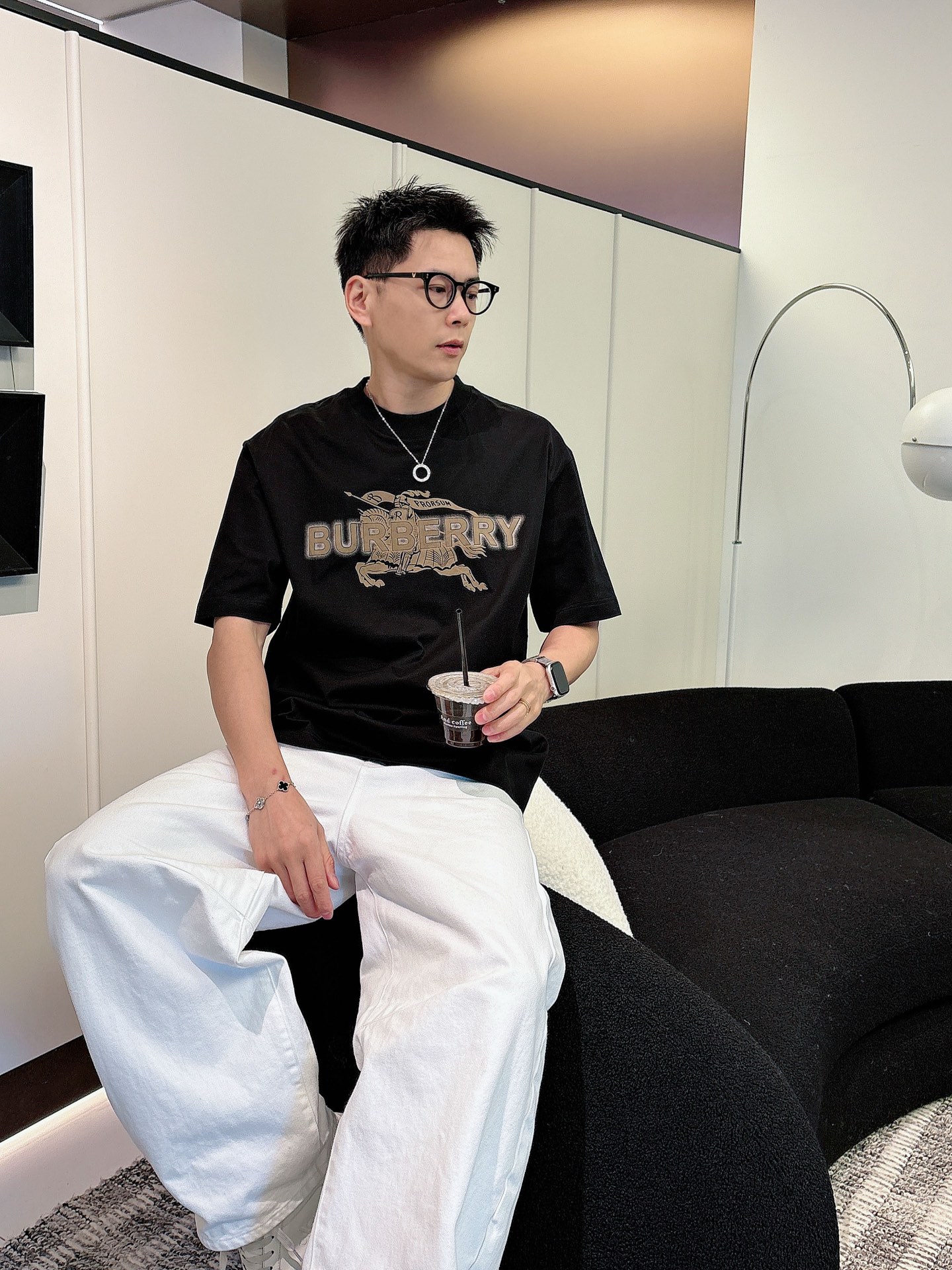 Burberry Basic Clothing Cotton Black M-l-xl