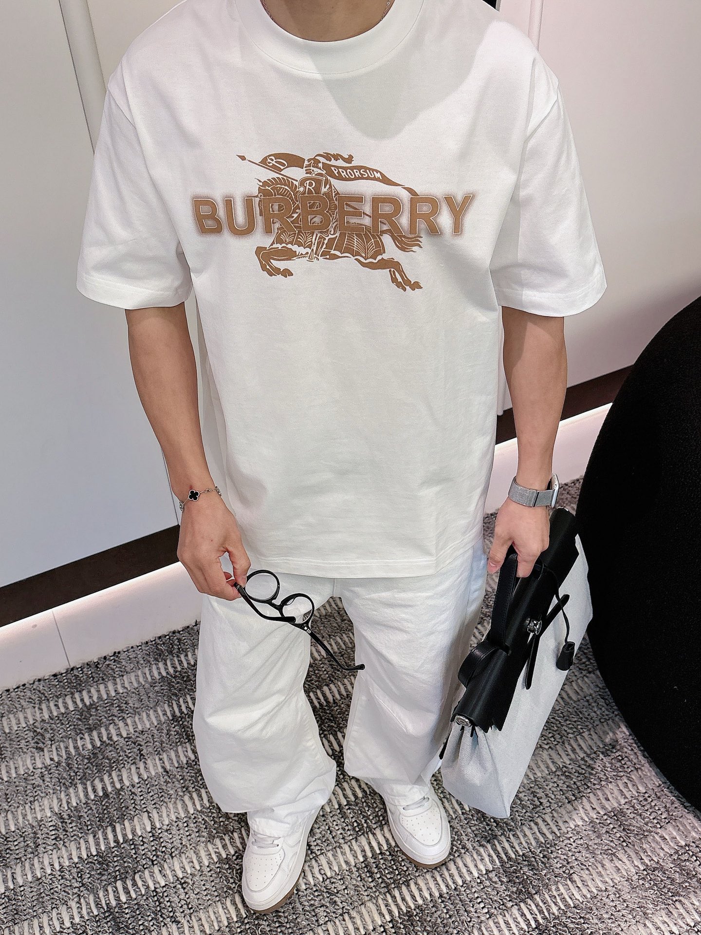 Burberry Basic Clothing Cotton Black M-l-xl
