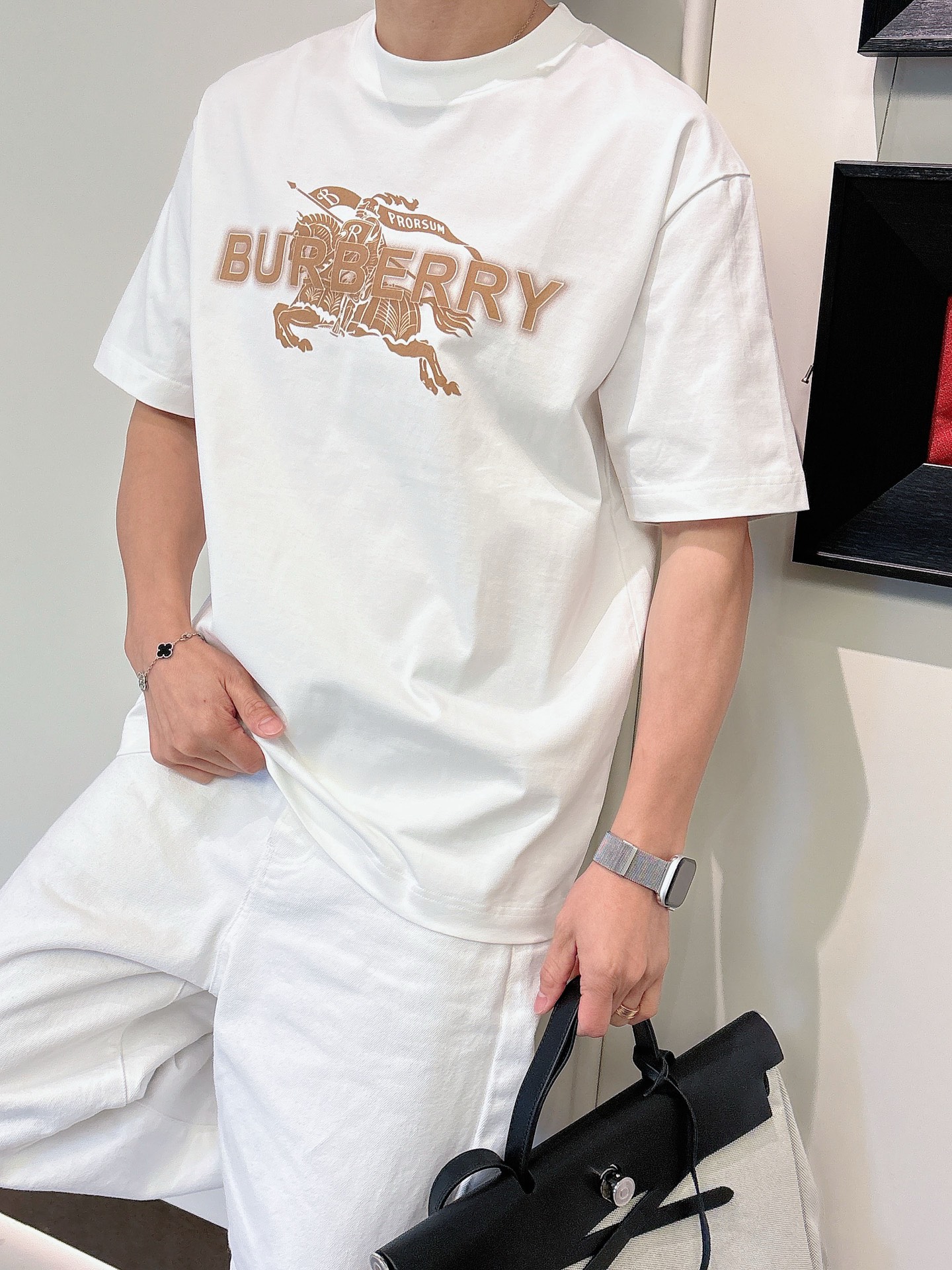 Burberry Basic Clothing Cotton Black M-l-xl