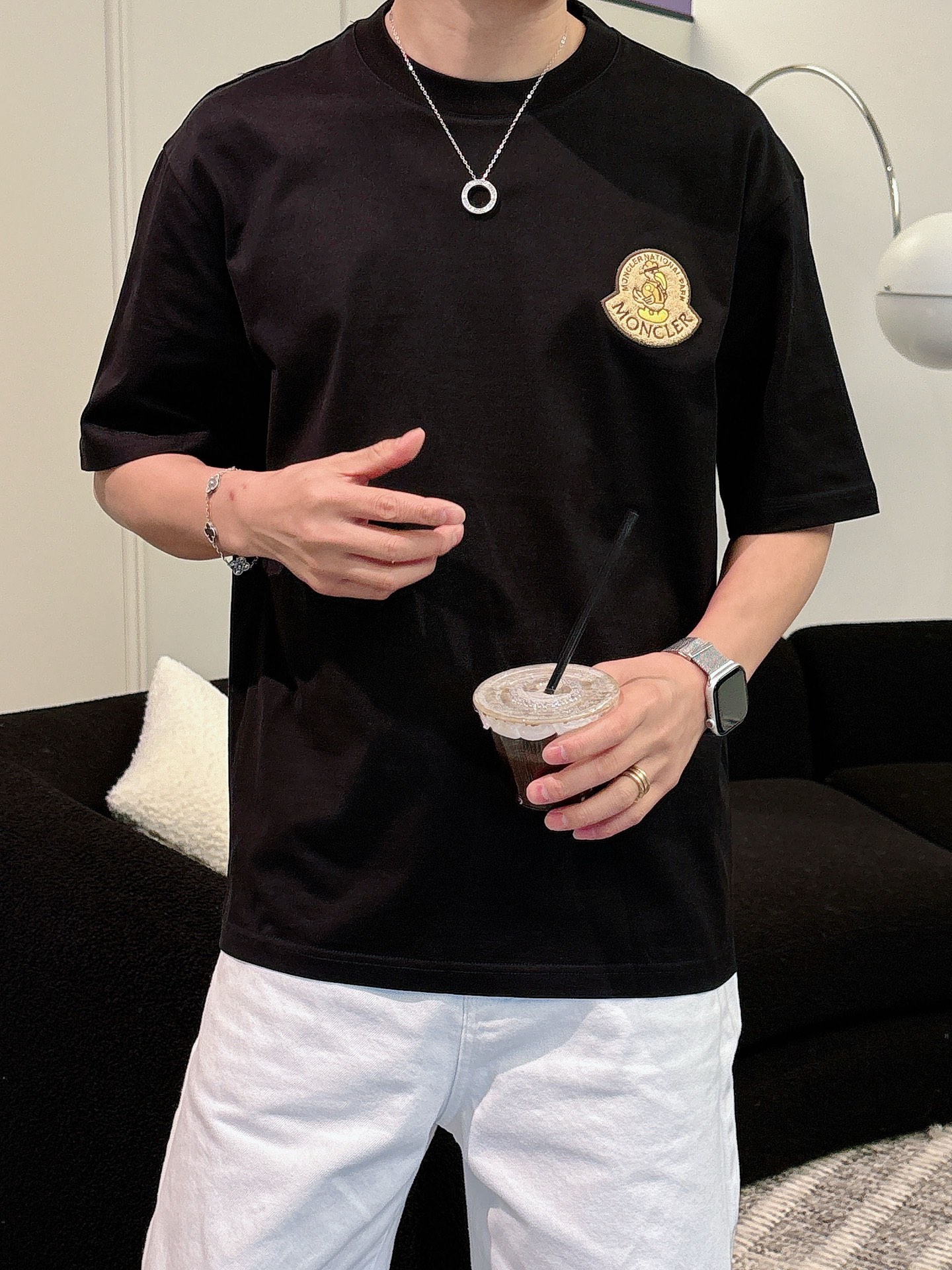 Moncler Basic Clothing Cotton Black M-l-xl