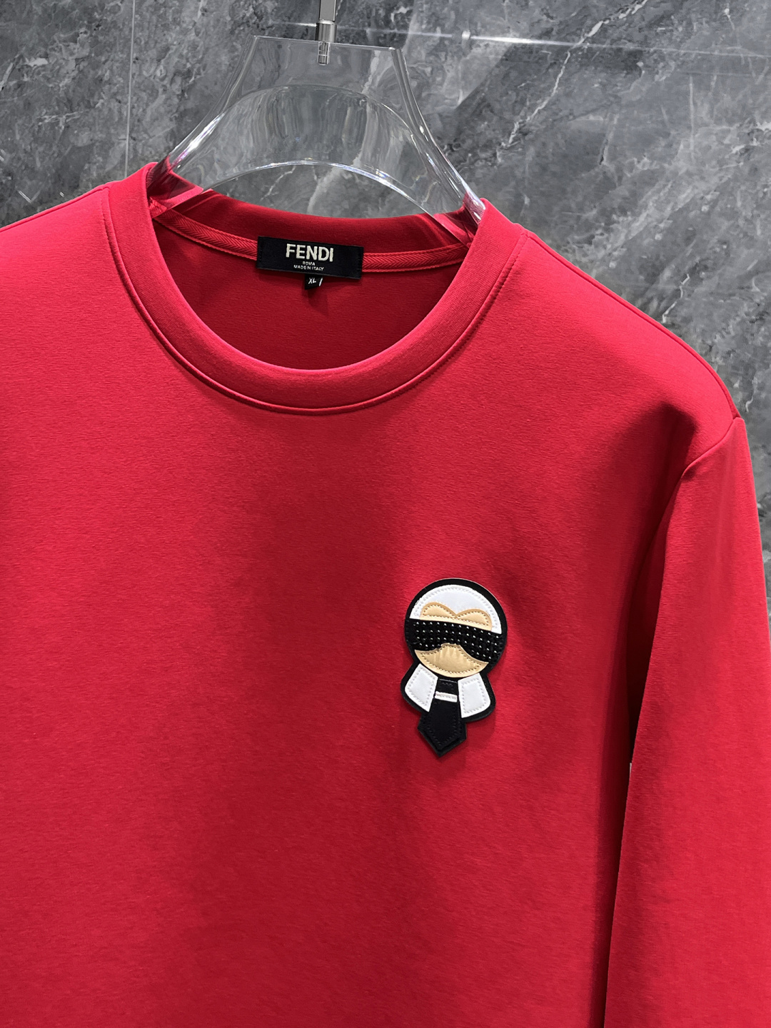 Fendi Hoodie Red M-xl