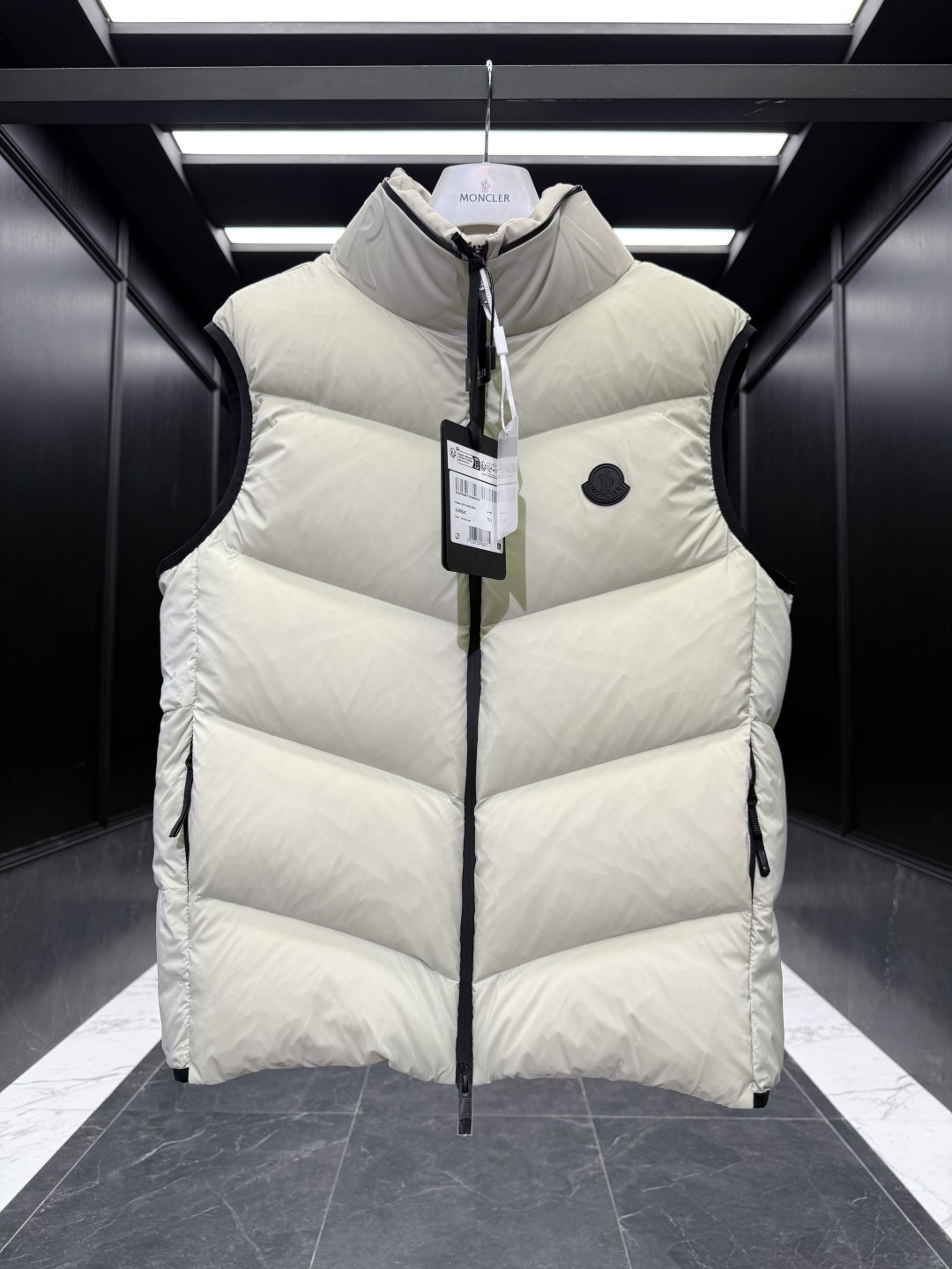 Moncler Male Down Vest Goose Down Black Hooded S-m-l