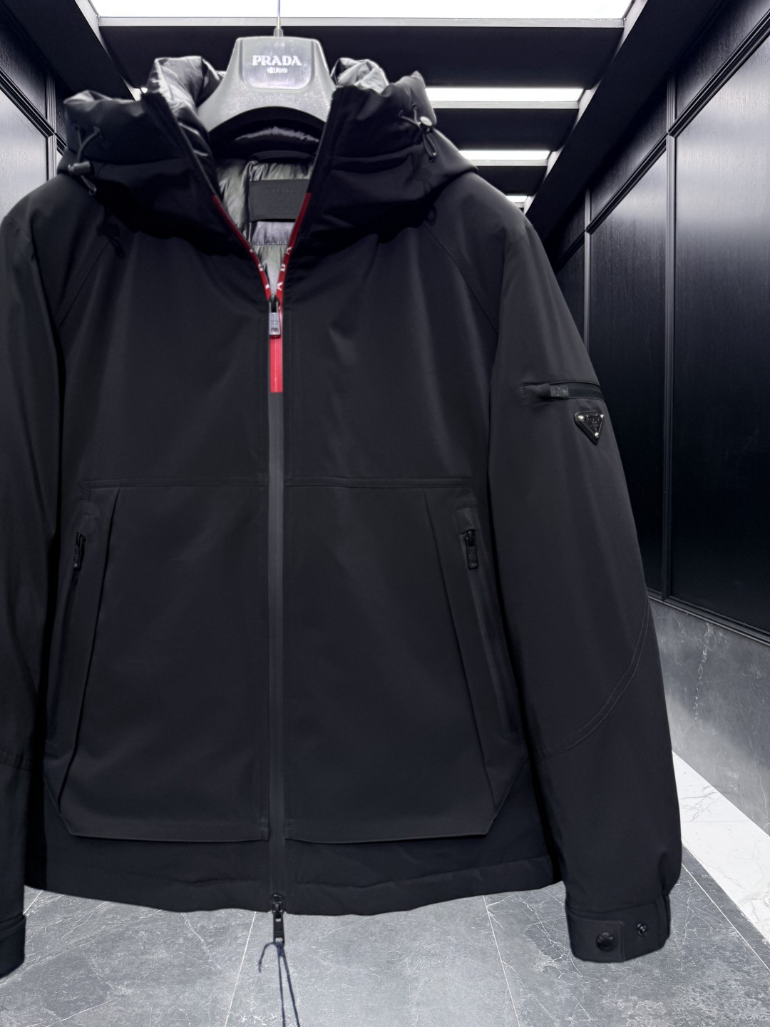 Prada Down Jacket Goose Down Loose Fit S-l