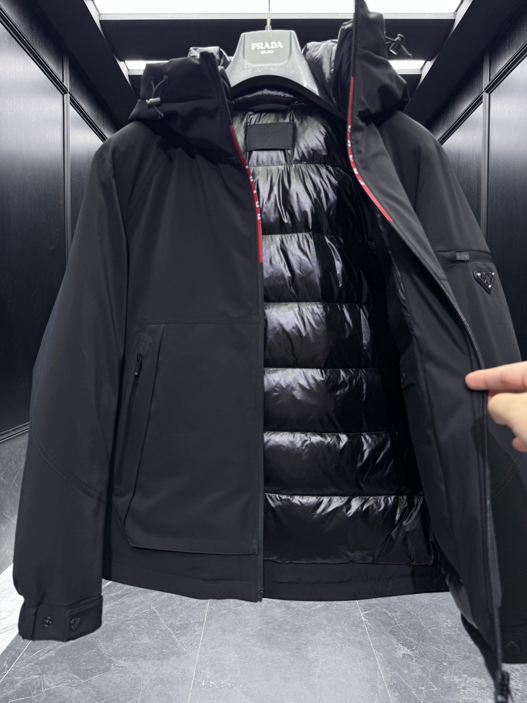 Prada Down Jacket Goose Down Loose Fit S-l