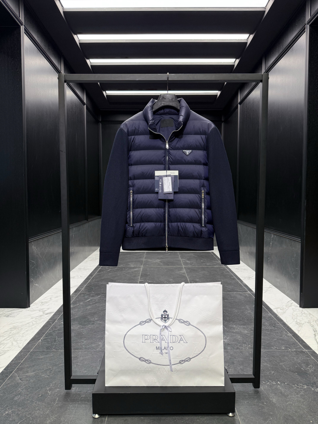 Prada Down Jacket Cotton Black S-m-l-xl