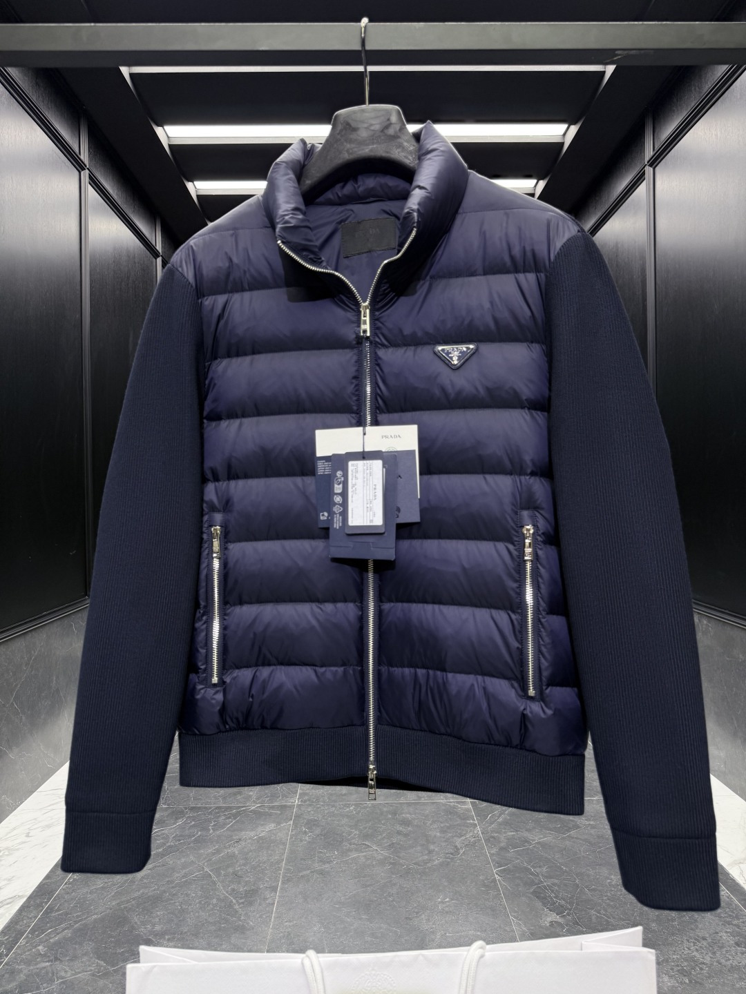 Prada Down Jacket Cotton Black S-m-l-xl