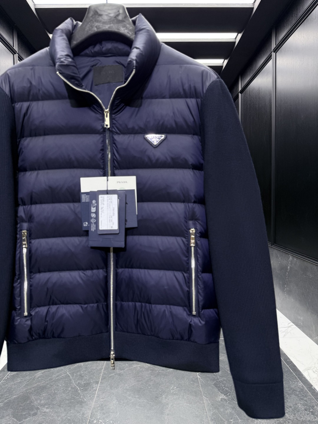 Prada Down Jacket Cotton Black S-m-l-xl