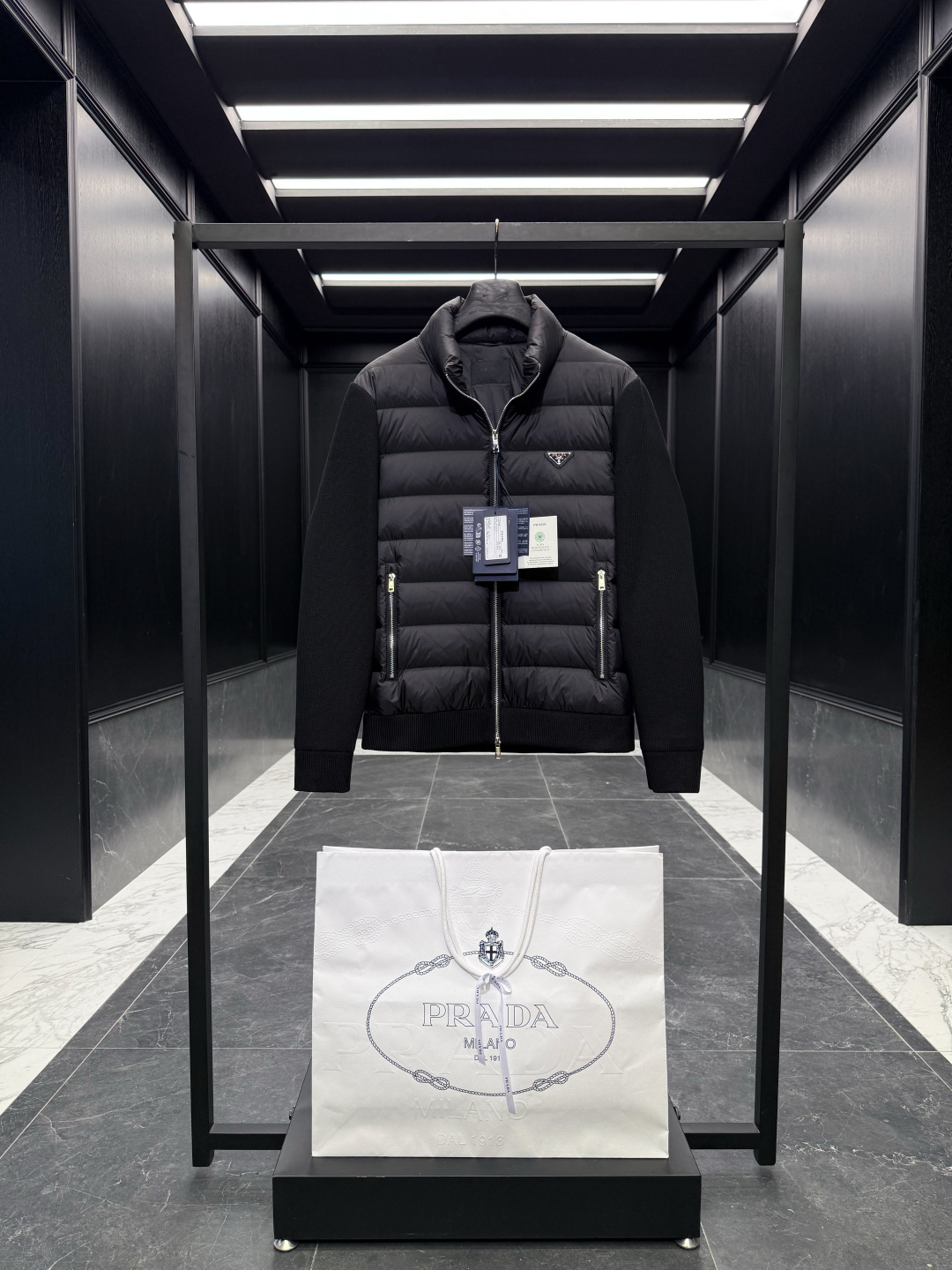 Prada Down Jacket Cotton Black S-m-l-xl