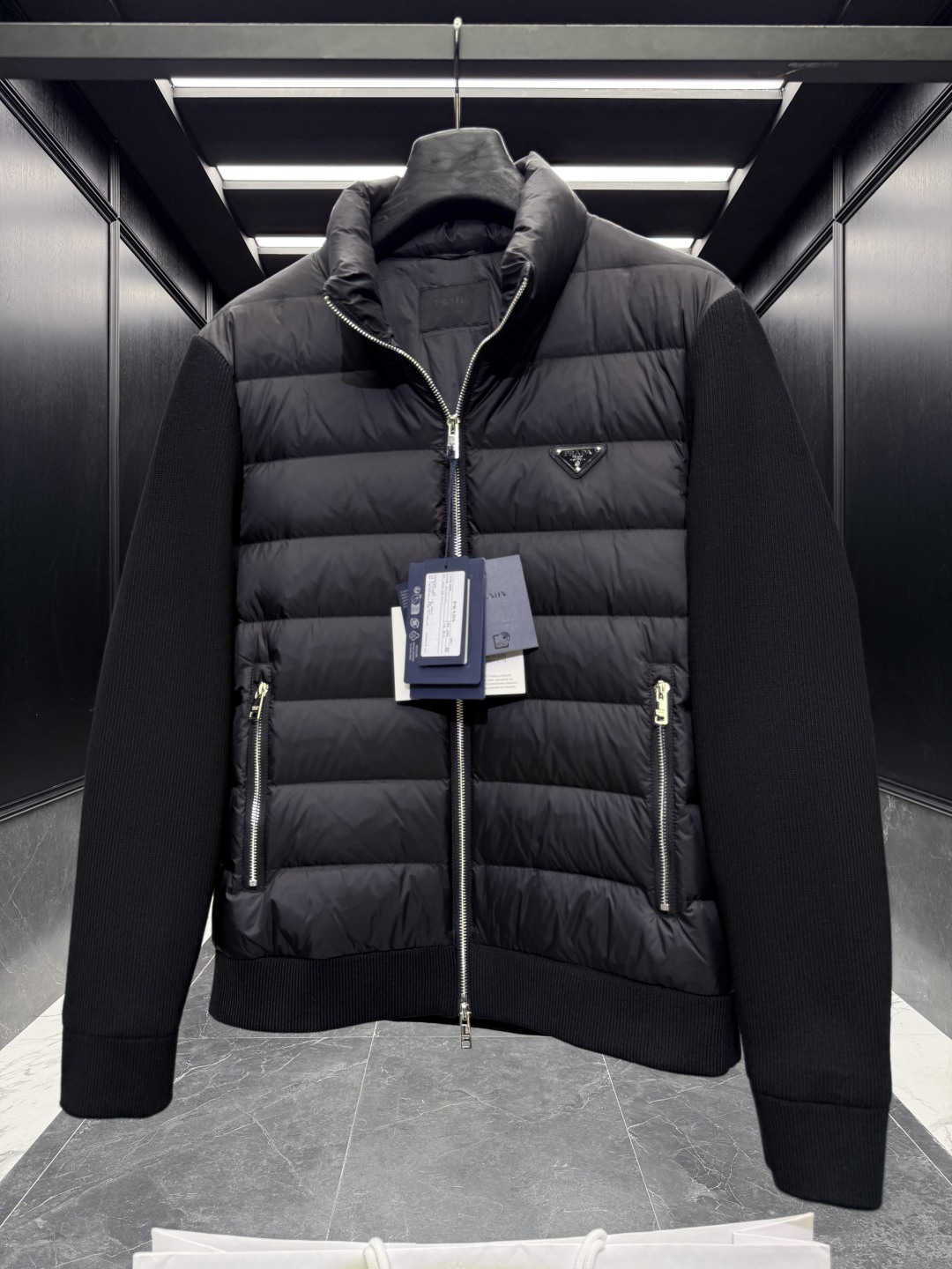 Prada Down Jacket Cotton Black S-m-l-xl