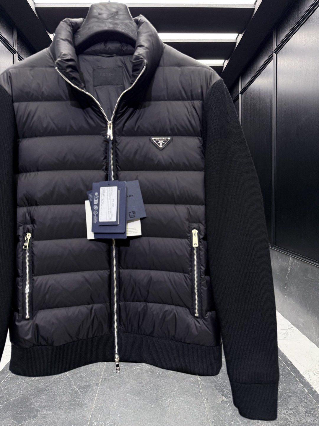 Prada Down Jacket Cotton Black S-m-l-xl