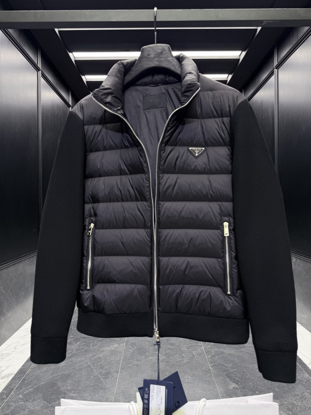 Prada Down Jacket Cotton Black S-m-l-xl