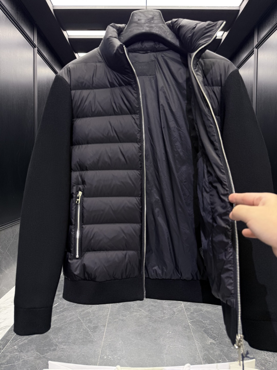 Prada Down Jacket Cotton Black S-m-l-xl
