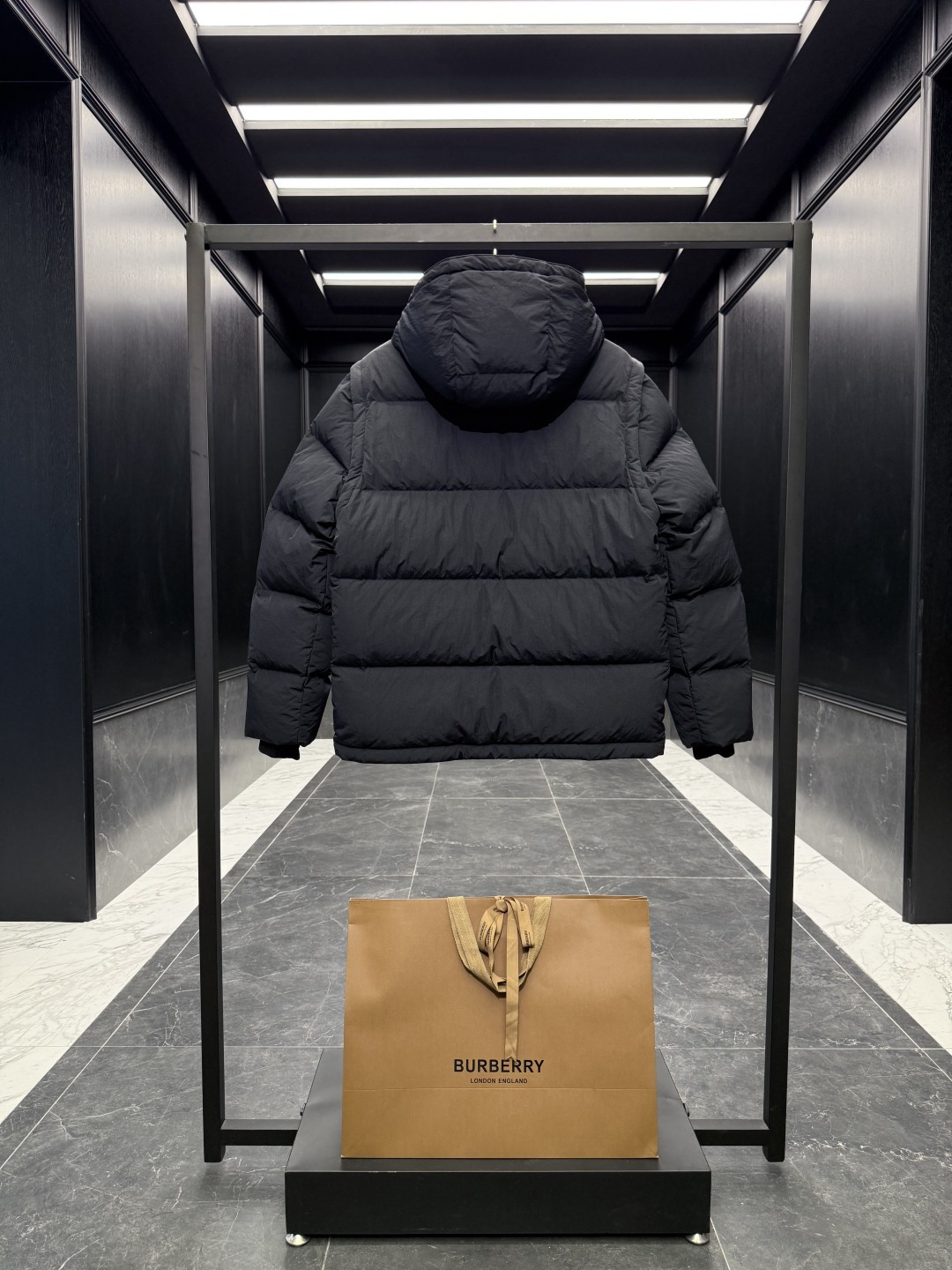 Burberry Vest Wool Black Hooded S-xxl