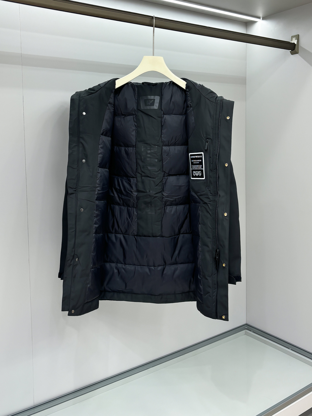 Armani Down Jacket White Duck Down Black M-xl