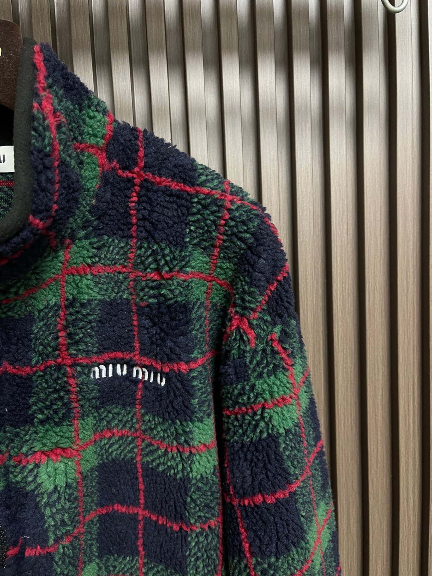 Miu Miu Couple Jacket Wool Plaid S-m-l-xl