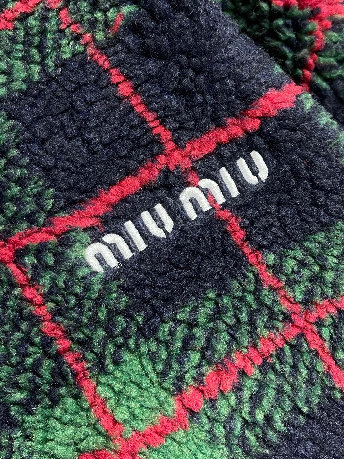 Miu Miu Couple Jacket Wool Plaid S-m-l-xl
