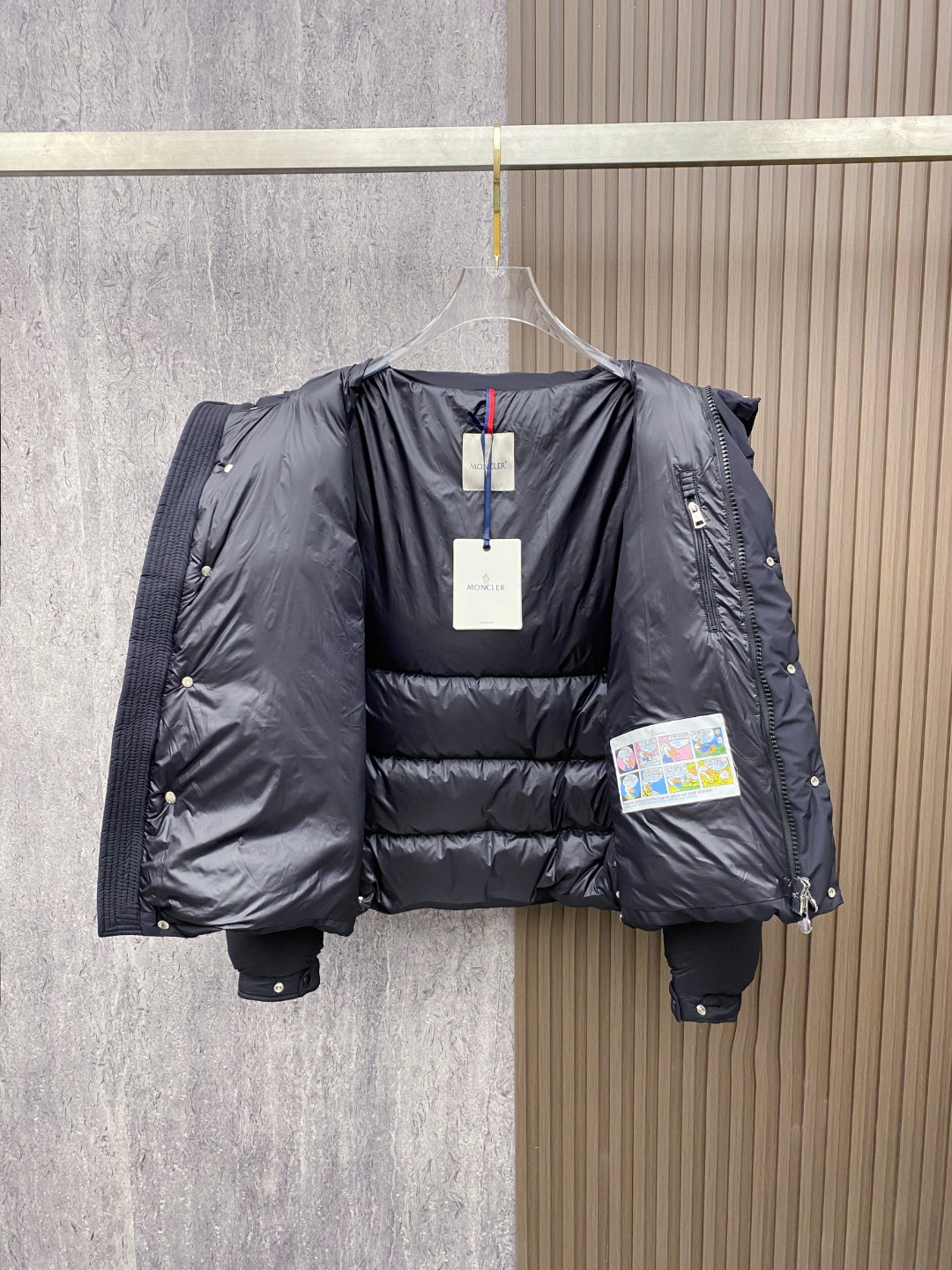 Moncler Down Jacket Polyester Black S-m-l